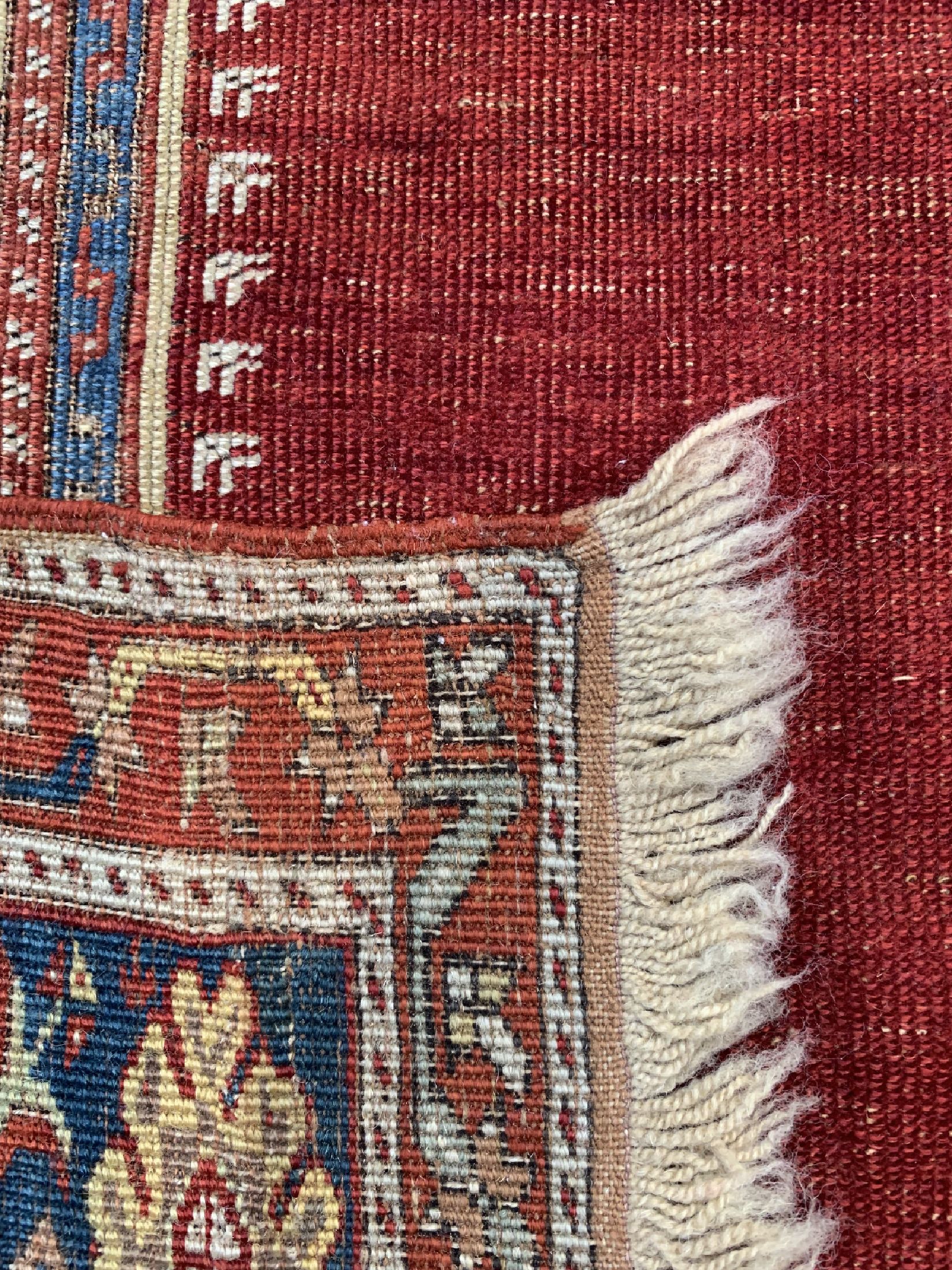 Detail e: Ladik"Gebetsteppich" antik, Türkei, 19.Jhd,Wolle auf Wolle, ca. 180 x 114 cm, EHZ: 3, (Alte restaurierungen)