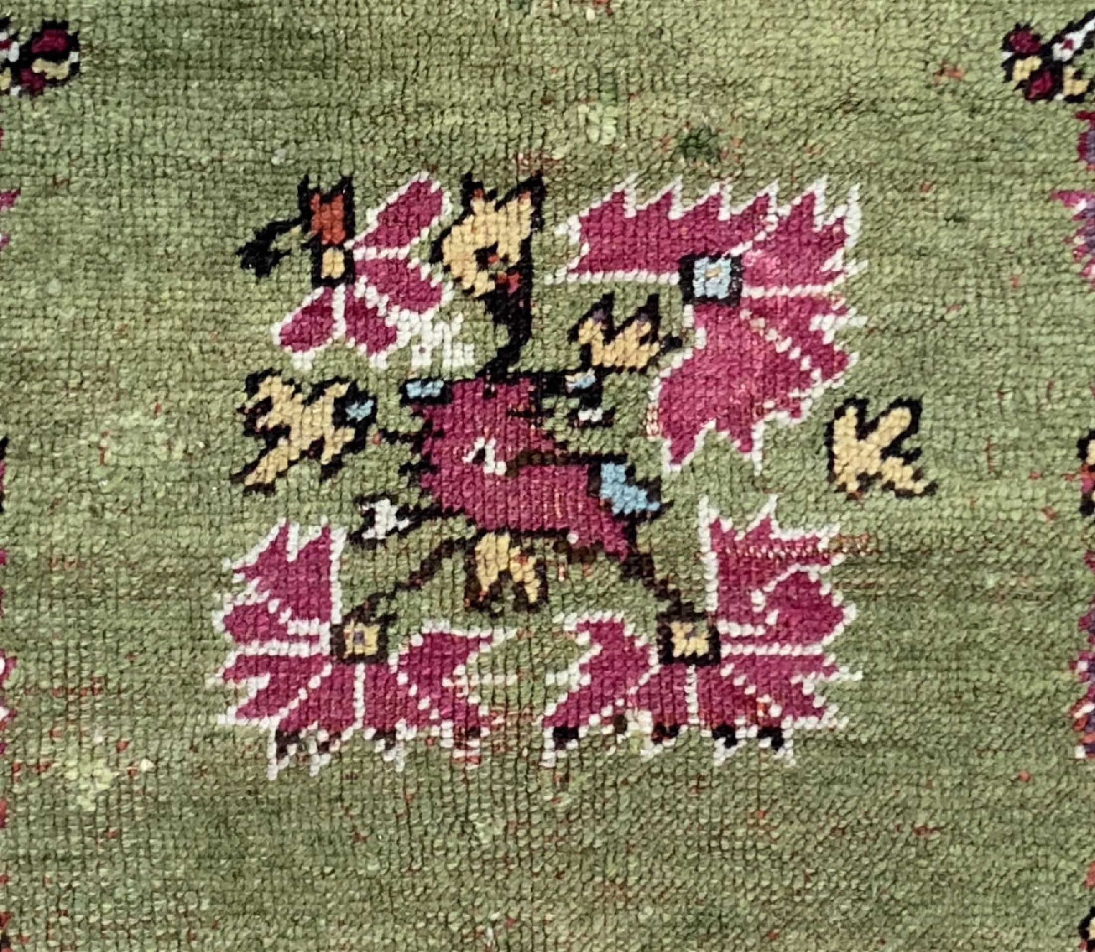 Detail c: Kirsehir"Gebetsteppich", Türkei, 19.Jhd, Wolle auf Wolle, ca. 180 x 125 cm, EHZ: 3, (Alte Restaurierungen)