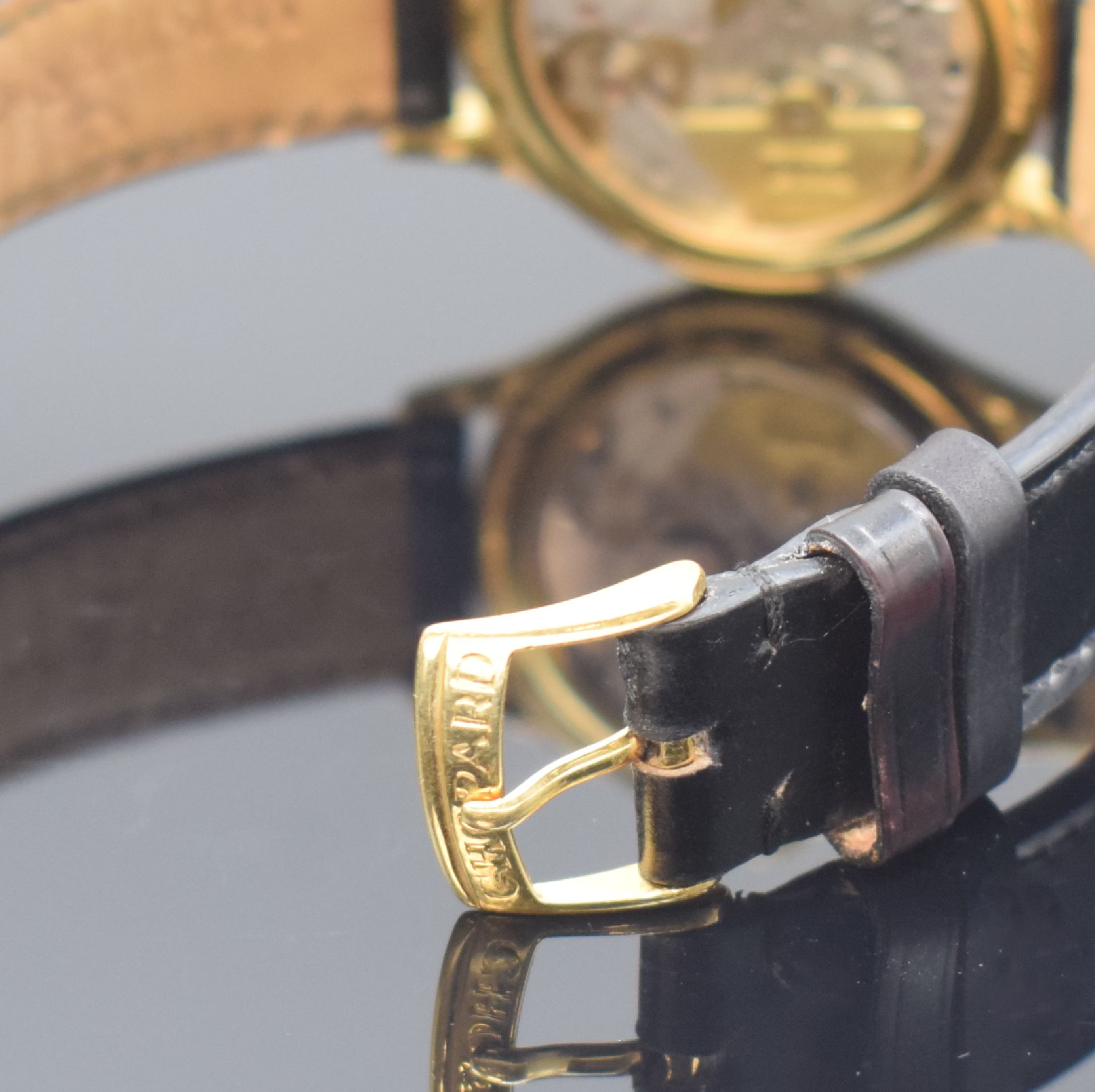 Detail b: CHOPARD L.U.C limitierte Herrenarmbanduhr in GG 750/000 Referenz 16/1860, Schweiz um 2000, Automatik, beids. vergl. Geh. m. zweitem geschlossenen ...