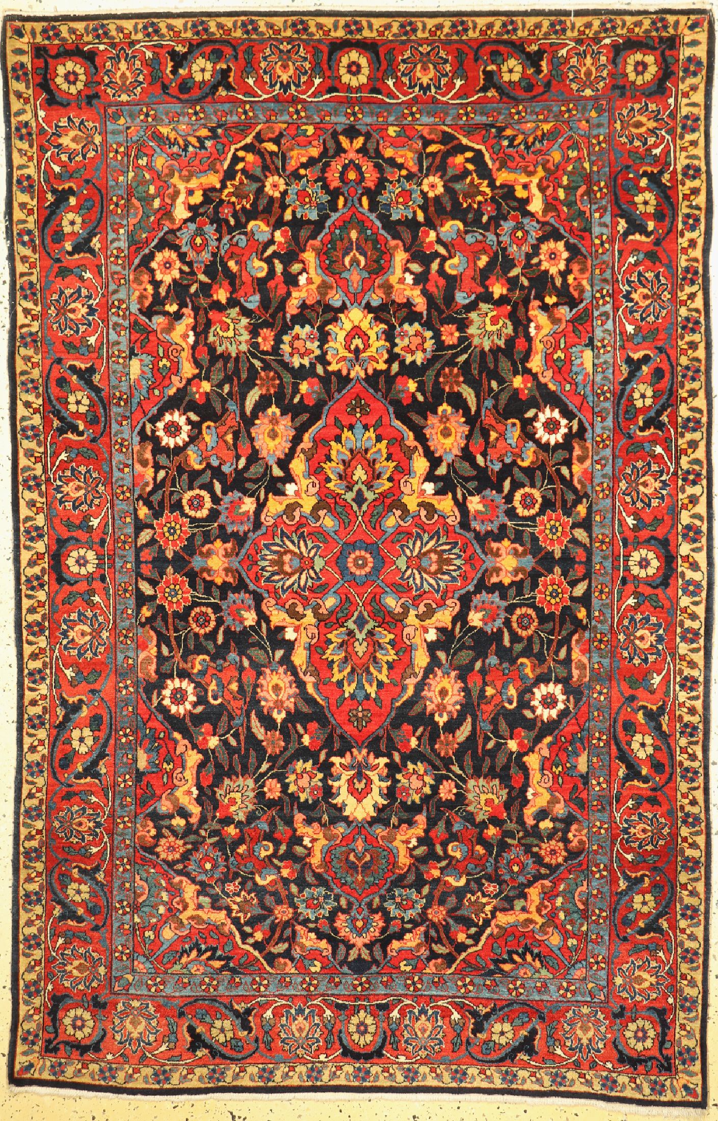 Manchester Sarogh fein, Persien, um 1920/1930, Manchester-Korkwolle, ca. 207 x 135cm, gereinigt, EHZ: 1-2