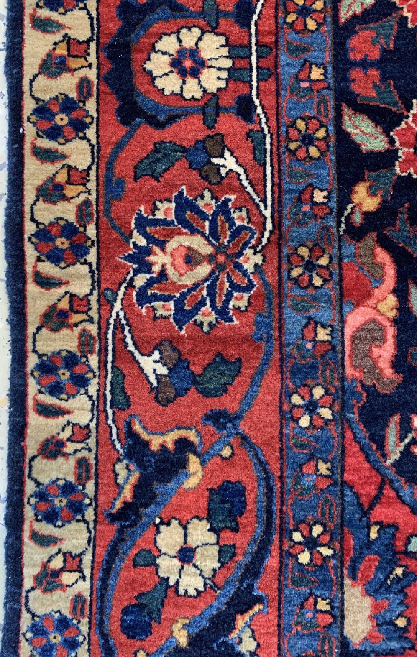 Detail c: Manchester Sarogh fein, Persien, um 1920/1930, Manchester-Korkwolle, ca. 207 x 135cm, gereinigt, EHZ: 1-2