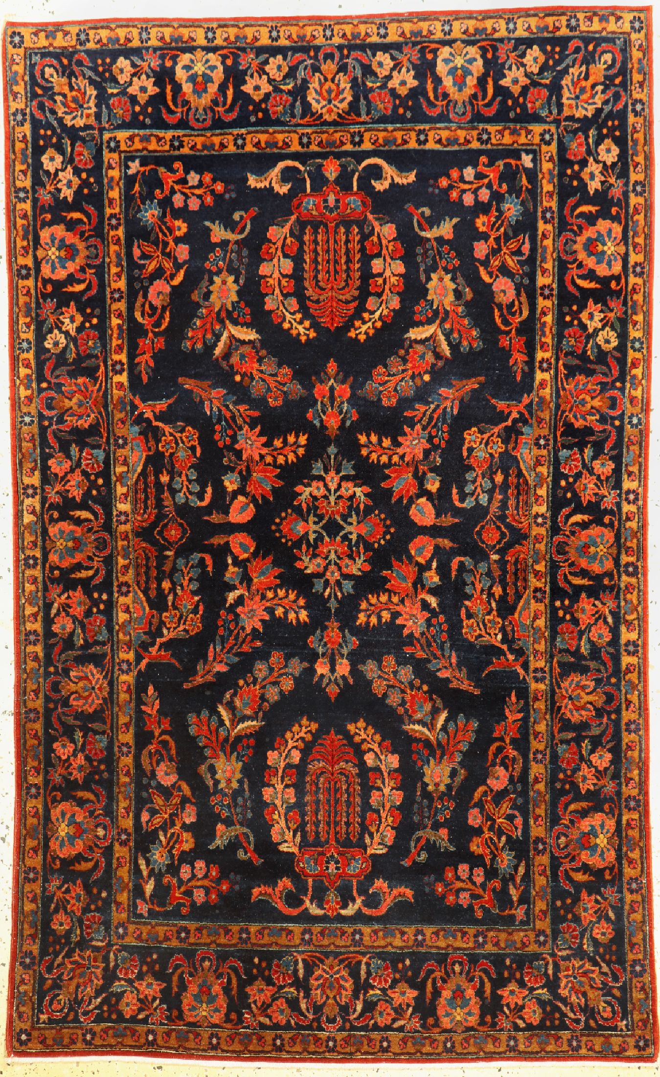 Manchester Keschan Persien, "Us Re-Import",um 1910/1920, Manchester-Korkwolle, ca. 208 x 127 cm, gereinigt, EHZ: 1-2
