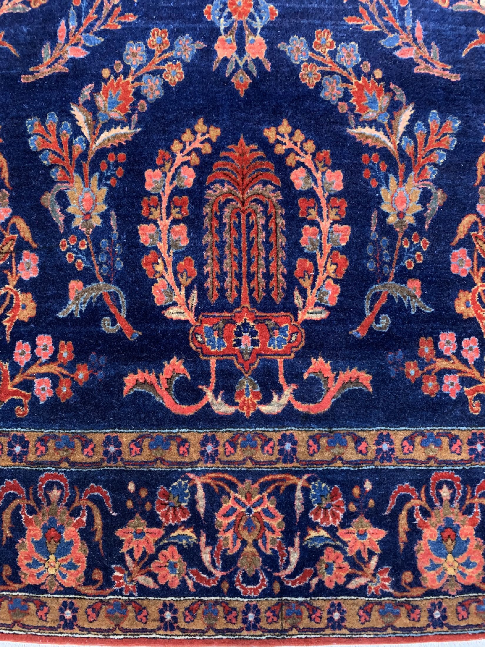 Detail b: Manchester Keschan Persien, "Us Re-Import",um 1910/1920, Manchester-Korkwolle, ca. 208 x 127 cm, gereinigt, EHZ: 1-2