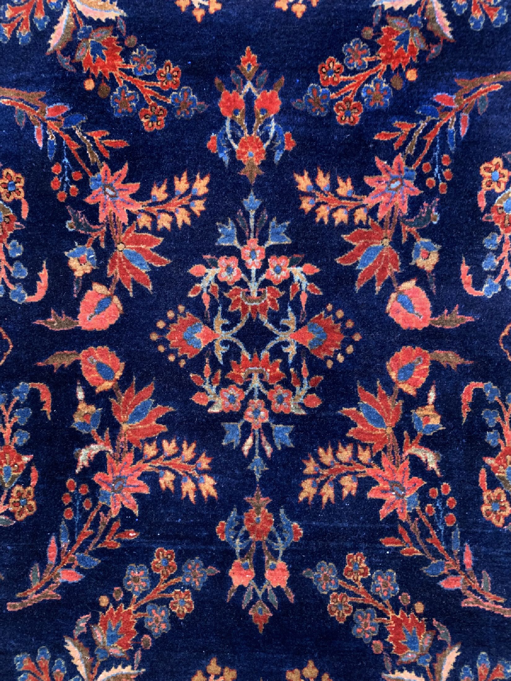Detail c: Manchester Keschan Persien, "Us Re-Import",um 1910/1920, Manchester-Korkwolle, ca. 208 x 127 cm, gereinigt, EHZ: 1-2