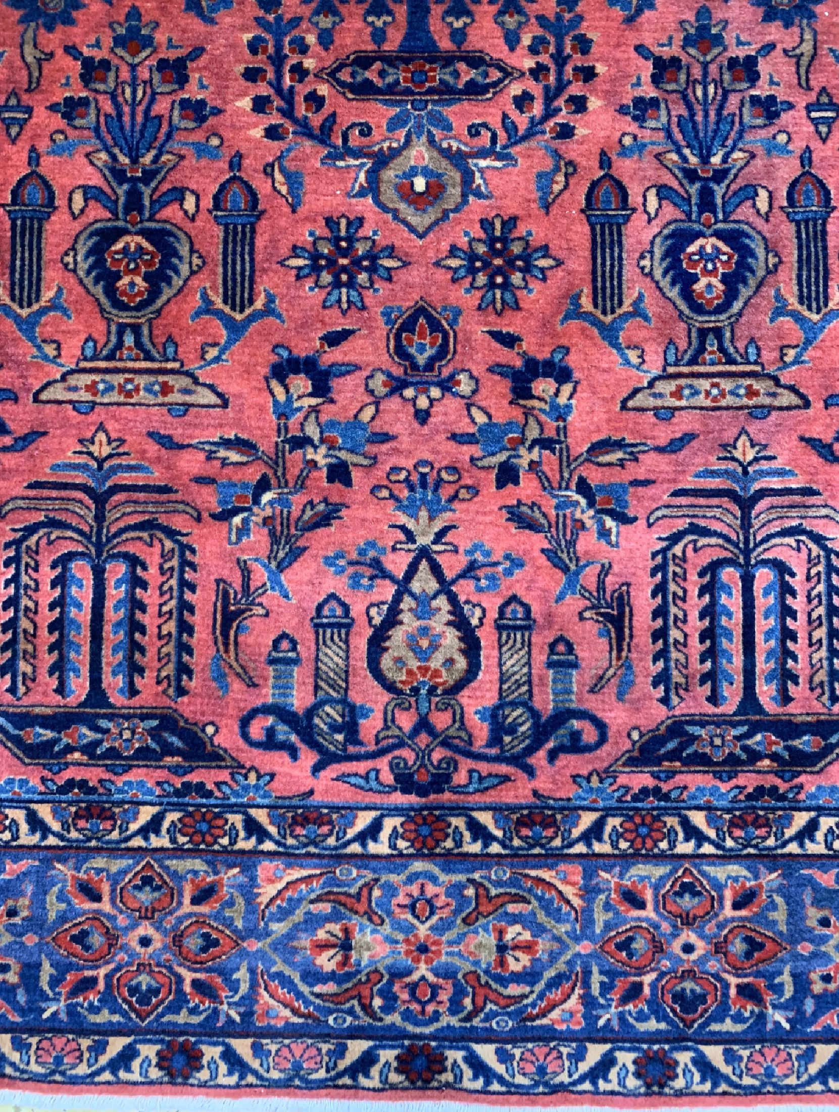 Detail b: Manchester Kesschan Persien, "Us Re-Import", um 1900, Manchester-Korkwolle, ca.193 x 132 cm, gereinigt, EHZ: 1-2