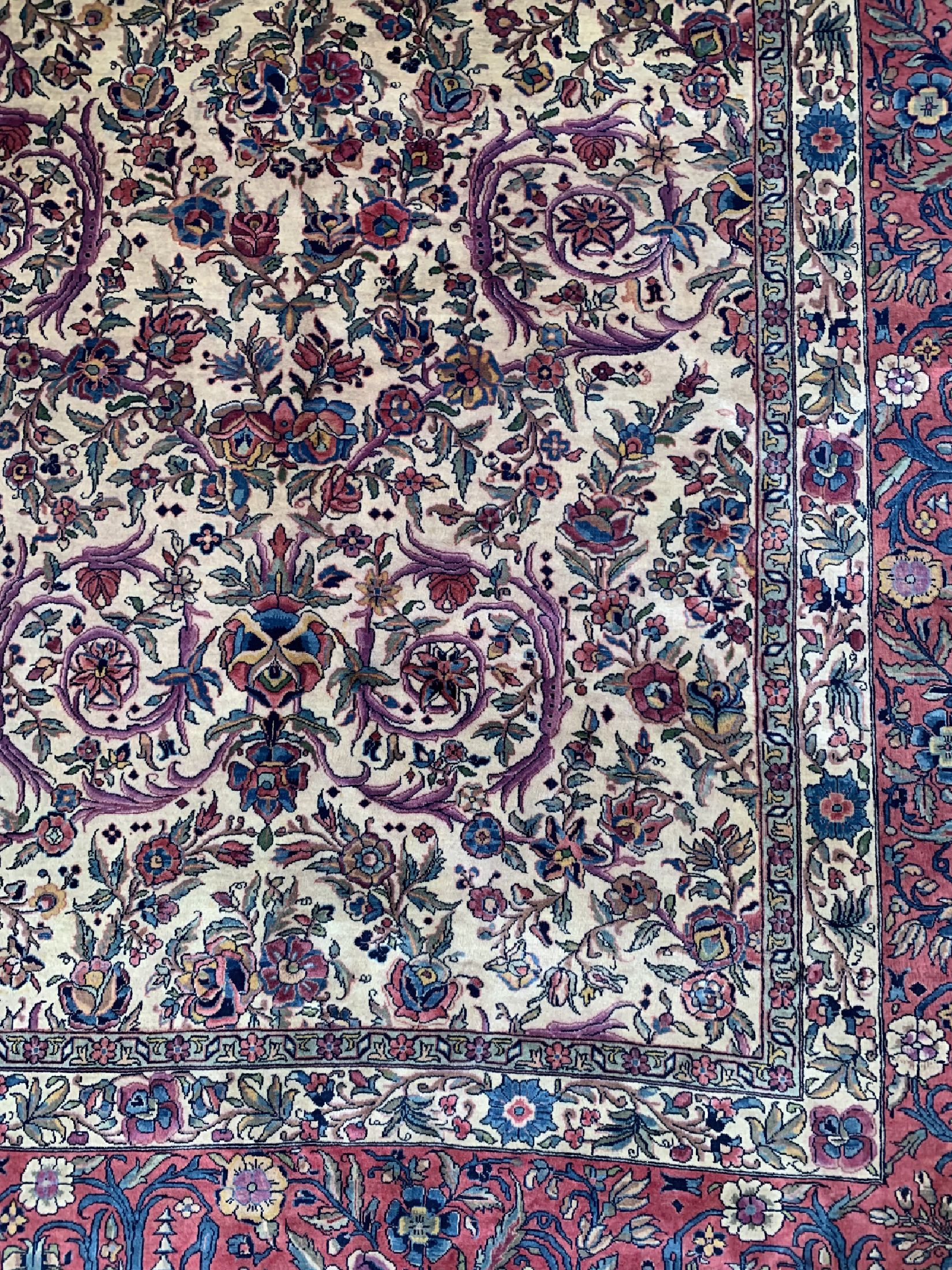 Detail a: Agra fein"Palastteppich", Indien, um 1930/1940, Manchester-Korkwolle, ca. 780 x 425cm, gereinigt, EHZ: 2