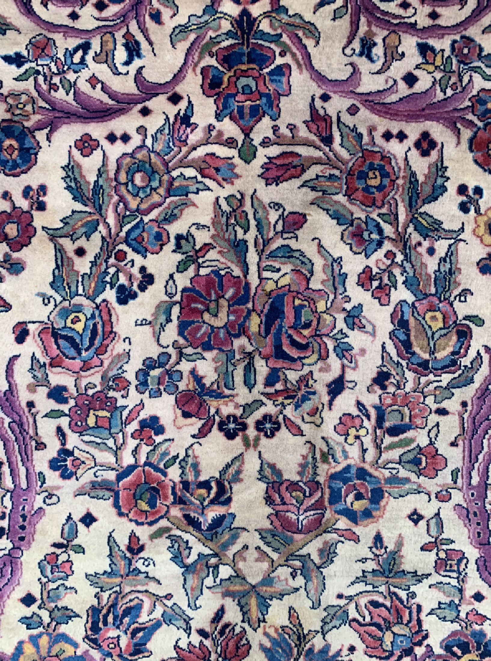 Detail b: Agra fein"Palastteppich", Indien, um 1930/1940, Manchester-Korkwolle, ca. 780 x 425cm, gereinigt, EHZ: 2
