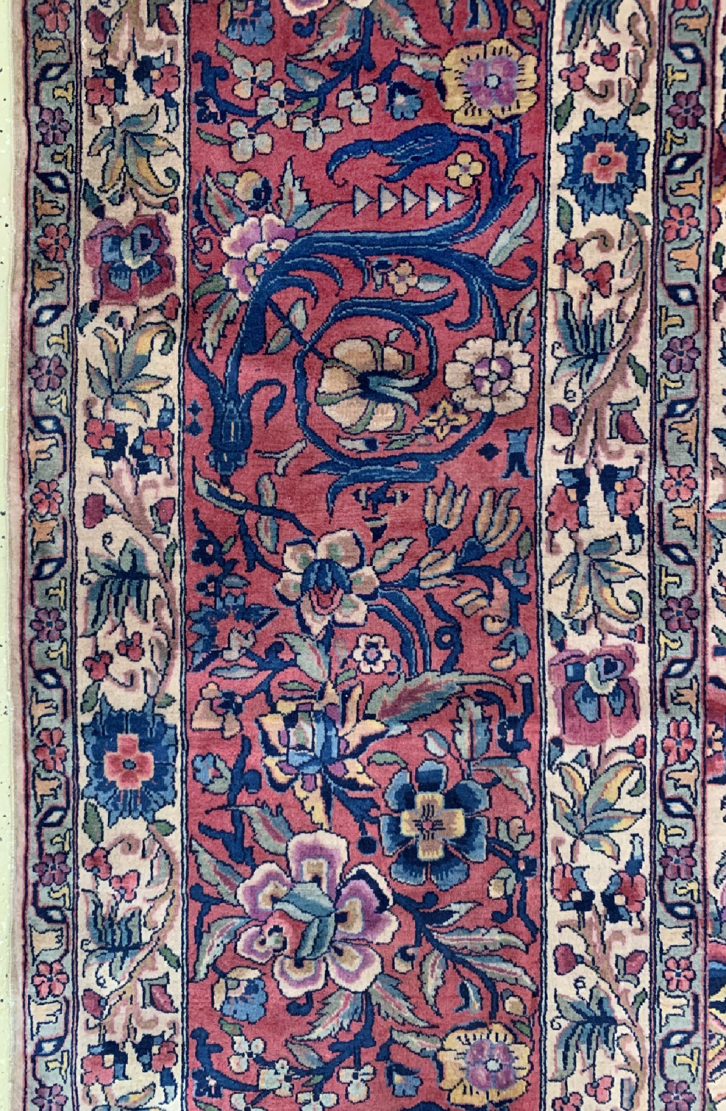 Detail d: Agra fein"Palastteppich", Indien, um 1930/1940, Manchester-Korkwolle, ca. 780 x 425cm, gereinigt, EHZ: 2