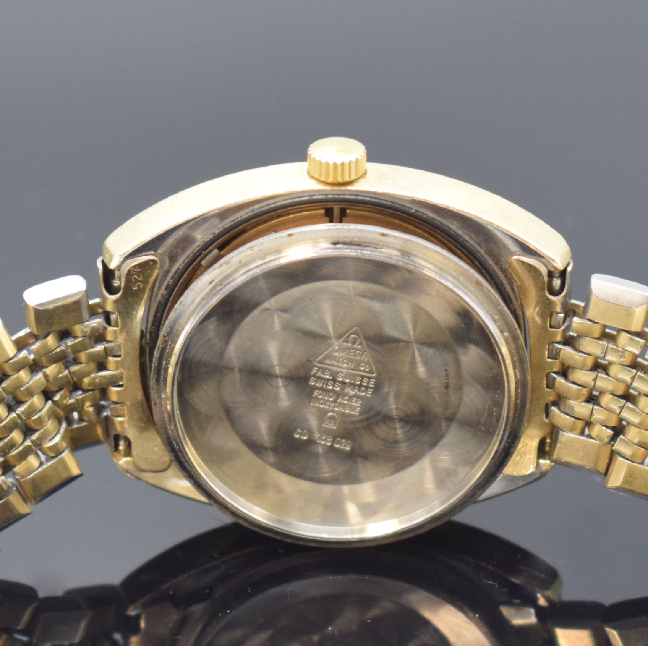 Detail g: OMEGA Herrenarmbanduhr Constellation Chronometer Referenz CD 168.029, Automatik, Schweiz um 1969, Edelstahlgeh. m. Goldhaube inkl. verg. orig. ...