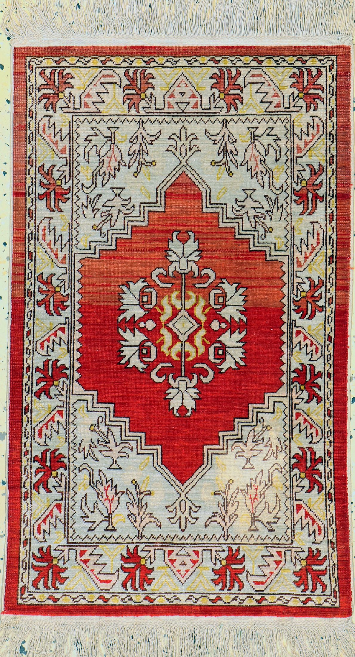 Hereke Seide, Türkei, um 1950, reine Naturseide, ca. 73 x 44 cm, EHZ: 3