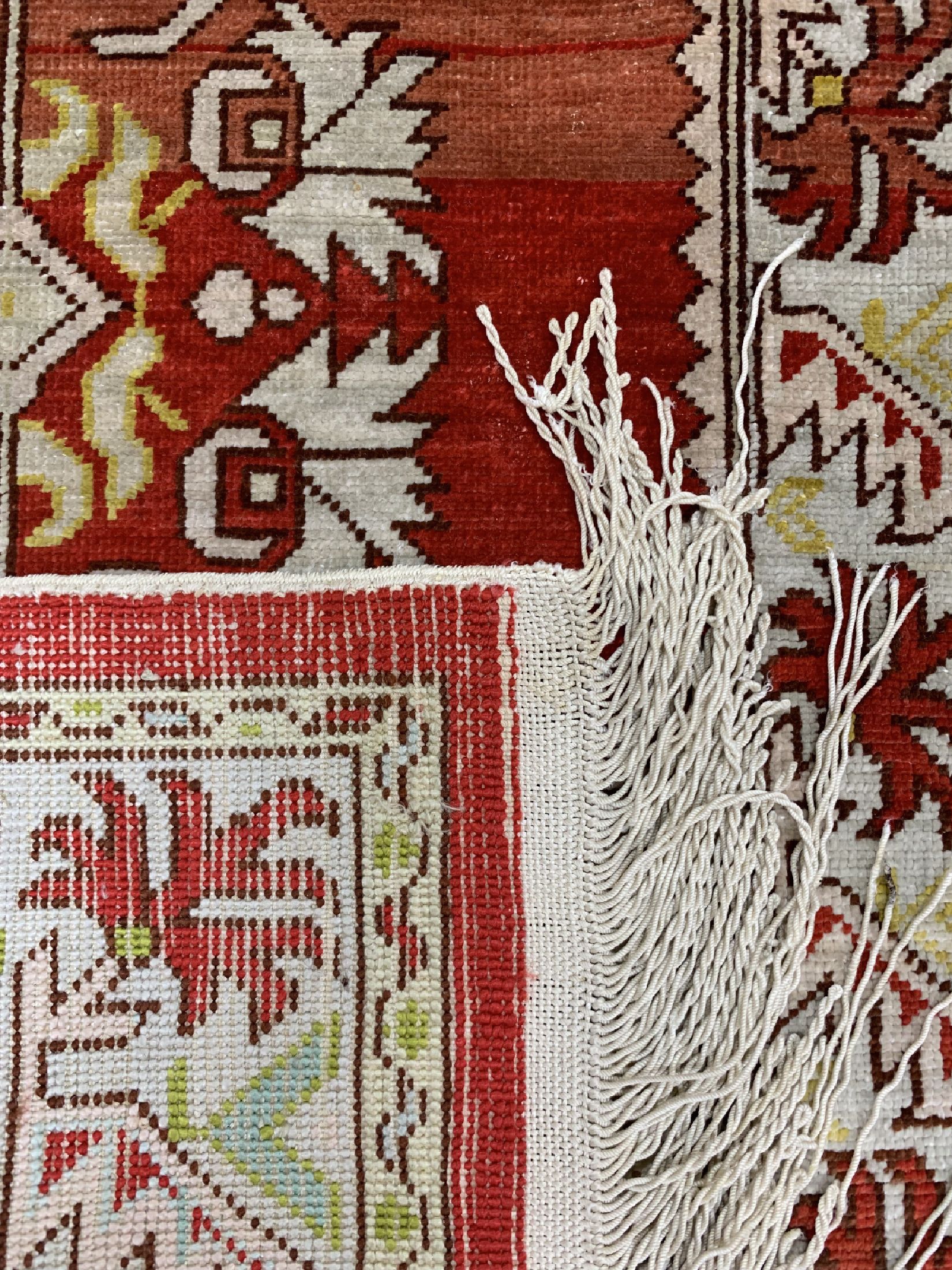 Detail c: Hereke Seide, Türkei, um 1950, reine Naturseide, ca. 73 x 44 cm, EHZ: 3
