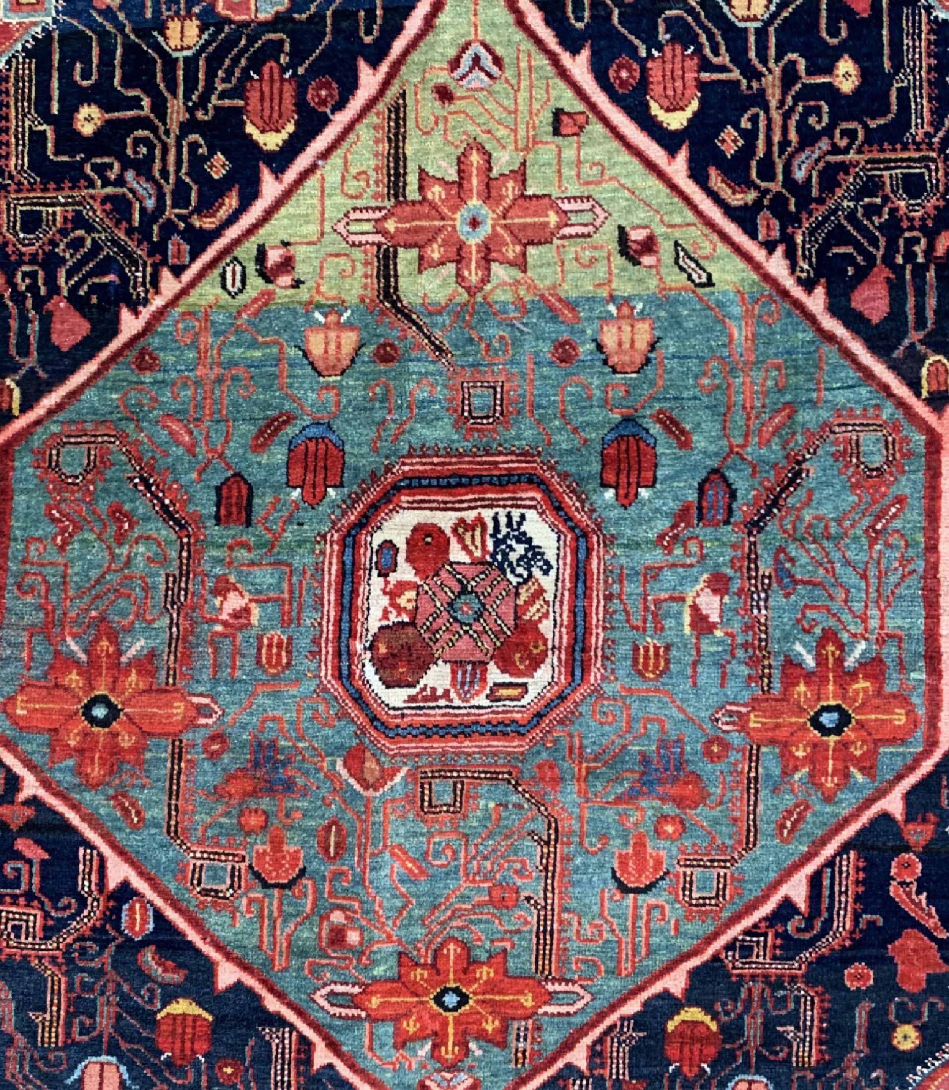 Detail b: Antiker Djosan, Persien, um 1900, Wolle aufBaumwolle, ca. 210 x 127 cm, EHZ: 2, (kleine Restaurierungen)