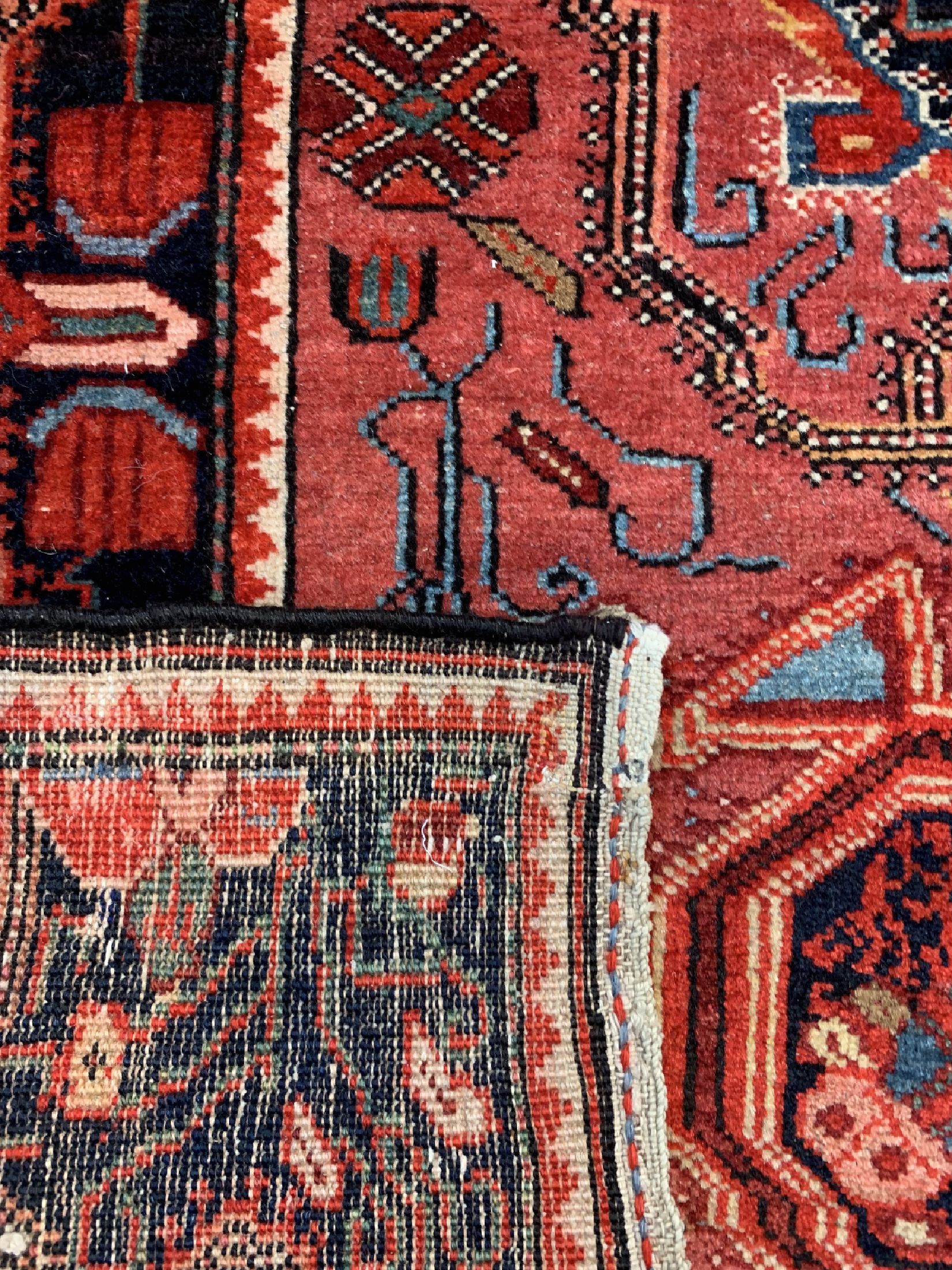 Detail d: Antiker Djosan, Persien, um 1900, Wolle aufBaumwolle, ca. 210 x 127 cm, EHZ: 2, (kleine Restaurierungen)