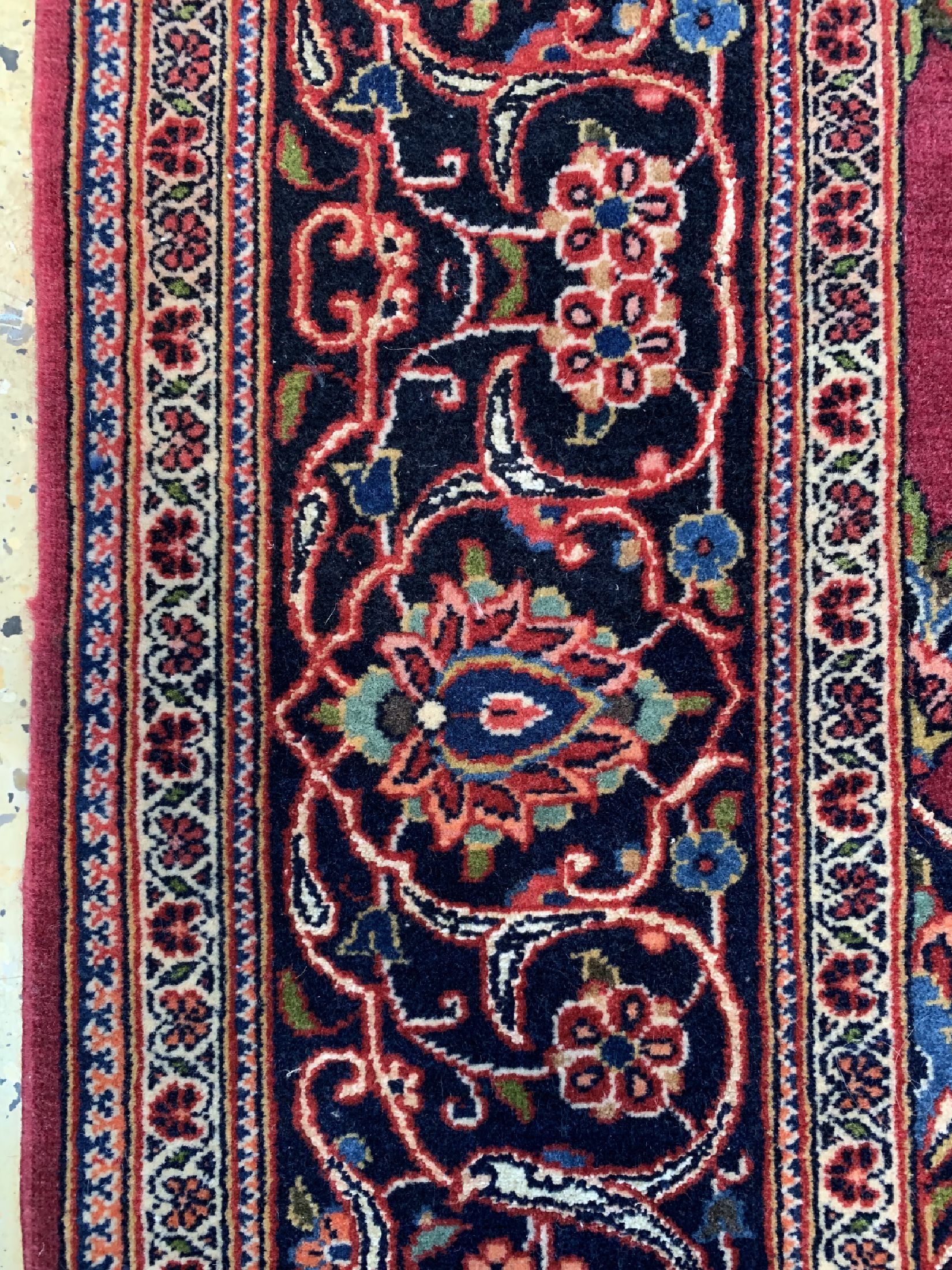 Detail c: Keschan Kork fein, Persien, um 1960, Korkwolle mit Seide, ca. 207 x 135 cm, EHZ: 1-2