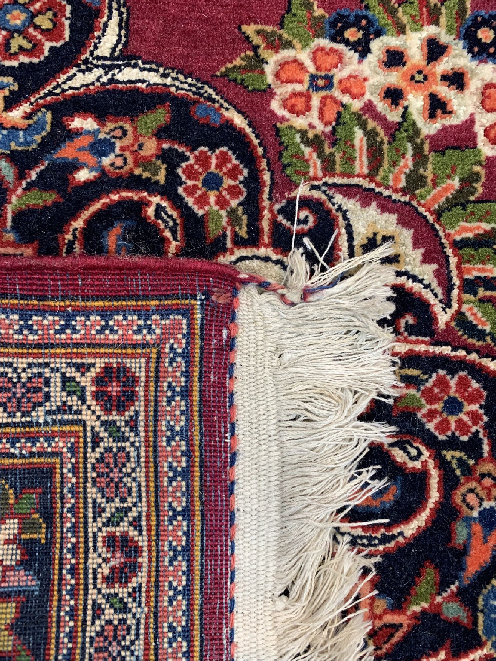 Detail d: Keschan Kork fein, Persien, um 1960, Korkwolle mit Seide, ca. 207 x 135 cm, EHZ: 1-2