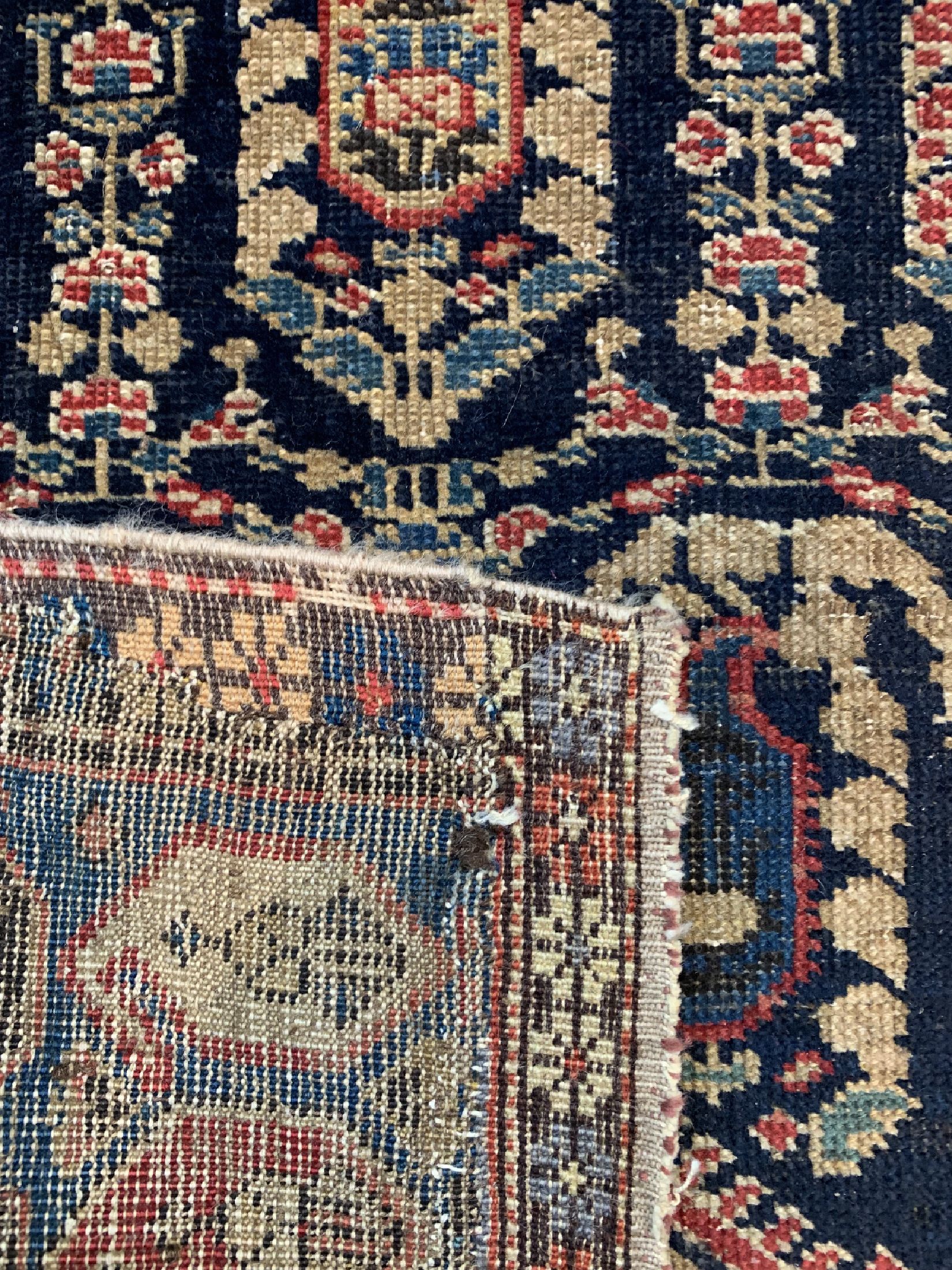 Detail e: Antiker"Chila"Kazak, Kaukasus, 19.Jhd, Wolle auf Wolle, ca. 154 x 99 cm, EHZ: 3, (Alte Restaurierungen)