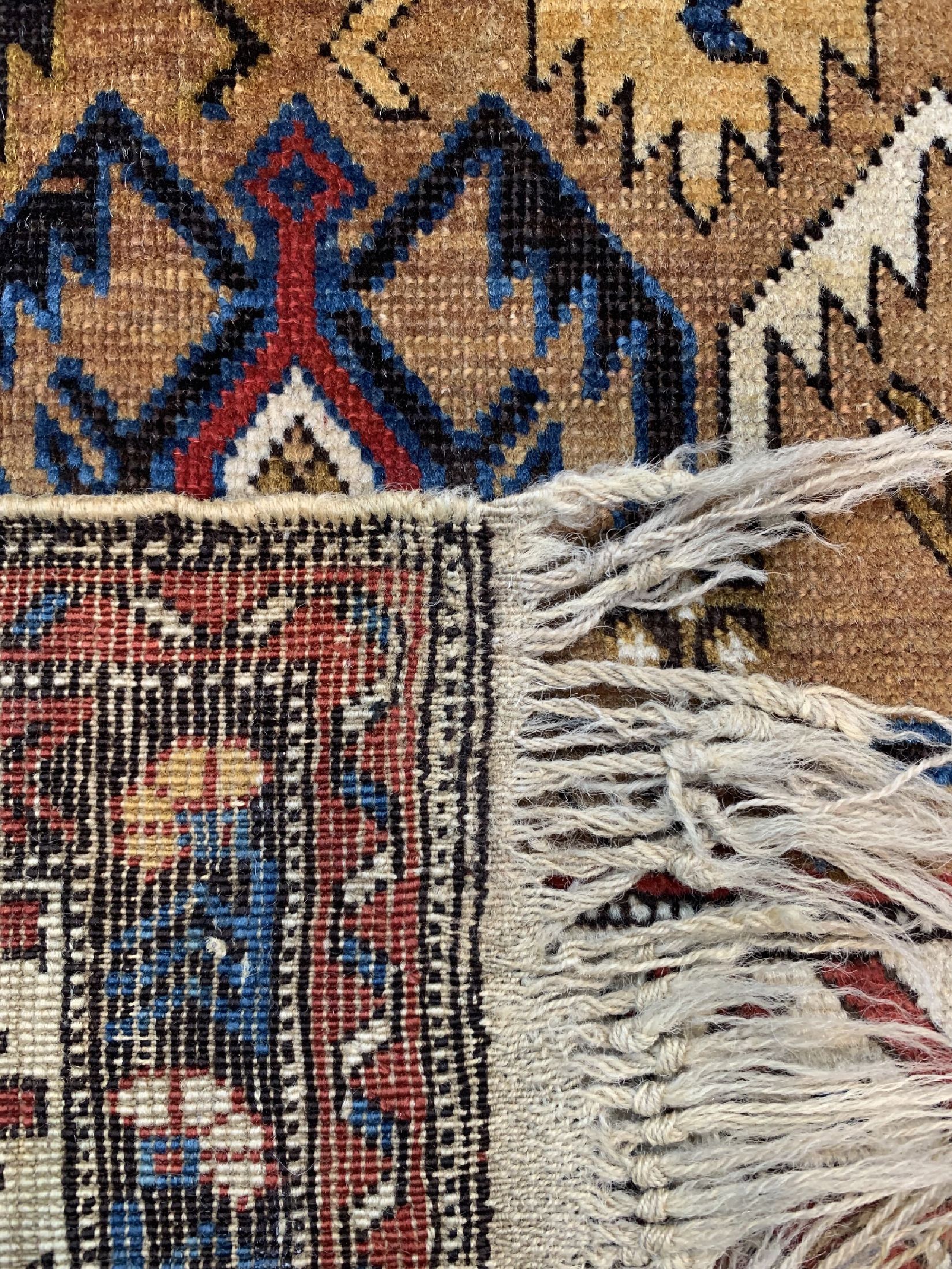Detail e: Antiker"Kuba"Schirwan, Kaukasus, 19.Jhd, Wolle auf Wolle, ca. 176 x 119 cm, EHZ: 2-3