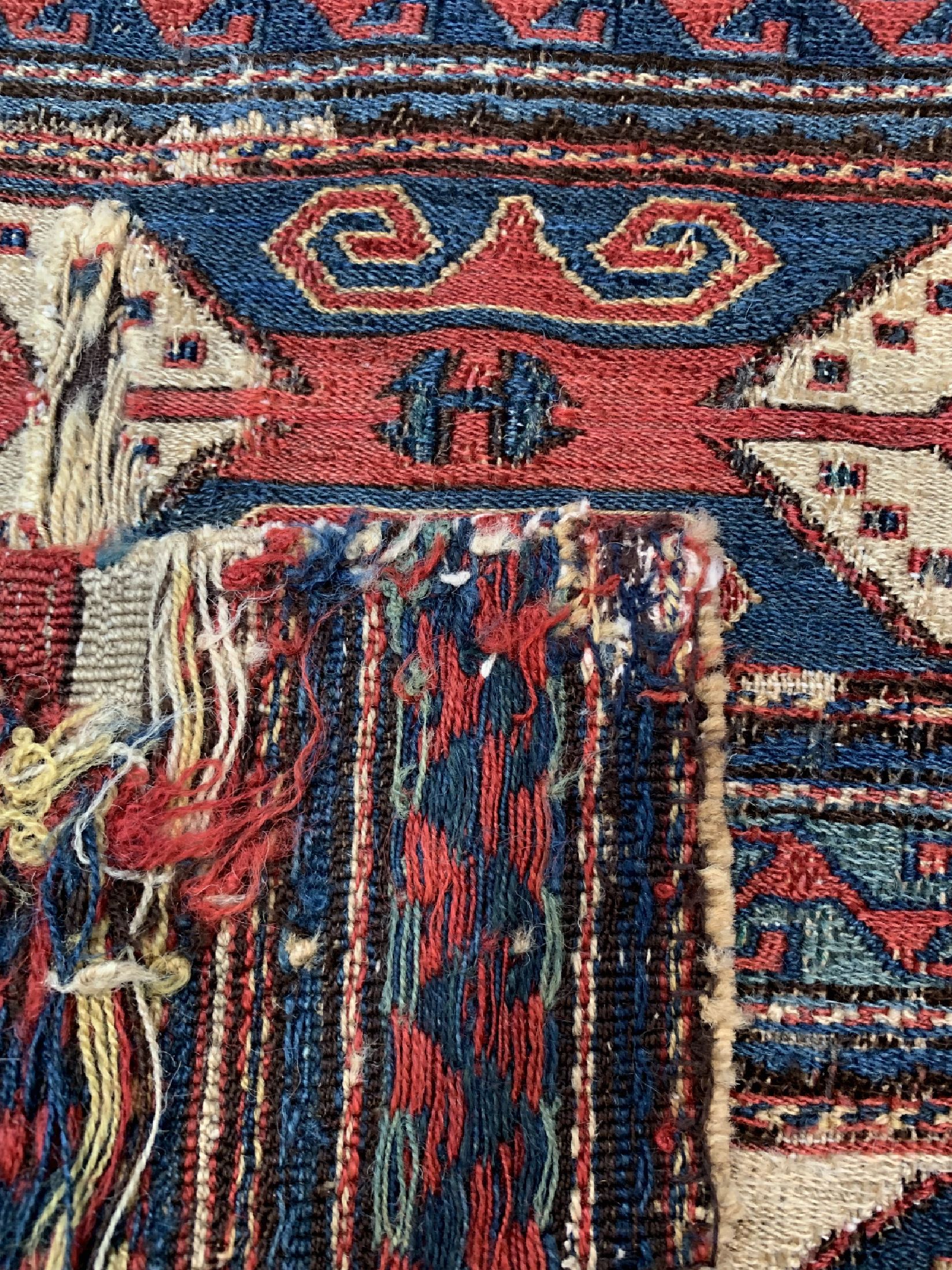 Detail c: Shahsawan Mafraschteil antik, Persien, 19.Jhd, Wolle auf Wolle, ca. 100 x 42 cm, EHZ:4