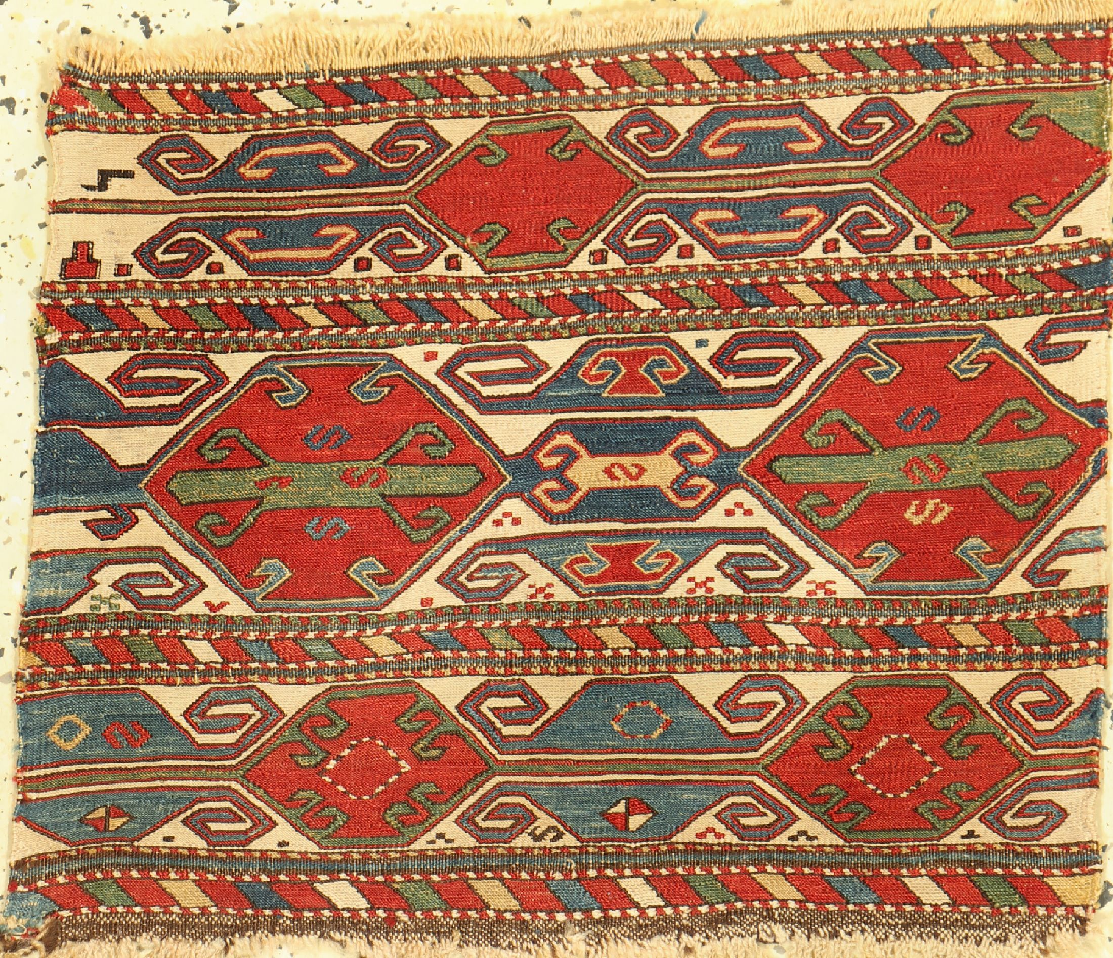 Shahsawan Mafraschteil antik, Persien, 19.Jhd, Wolle auf Wolle, ca. 51 x 45 cm, EHZ: 2