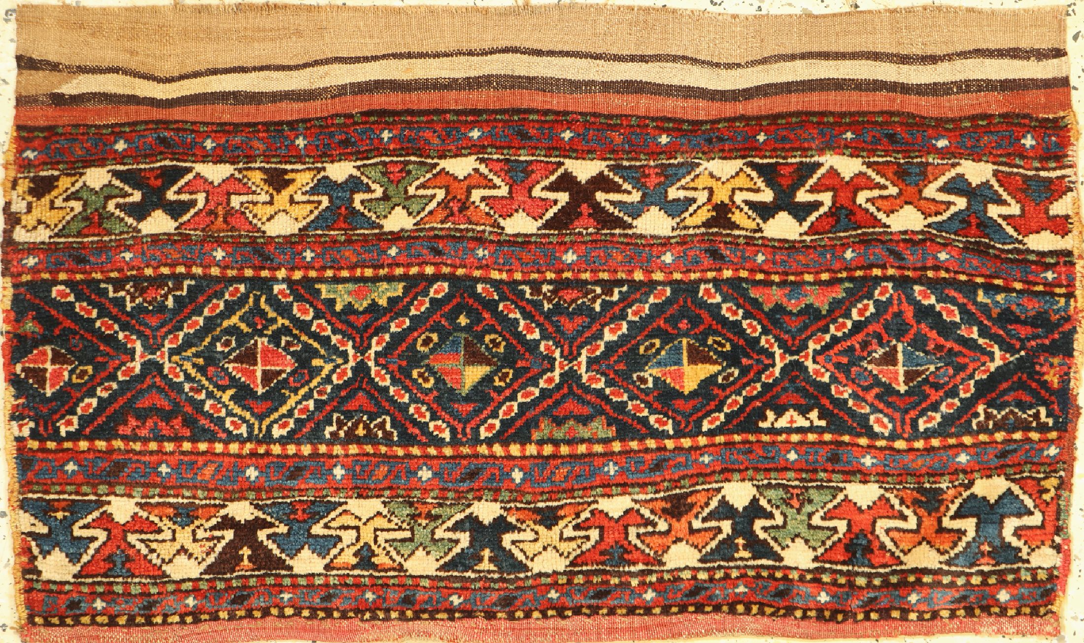 Shahsawan Mafraschteil antik, Persien, um 1900, Wolle auf Wolle, ca. 110 x 65 cm, EHZ: 2
