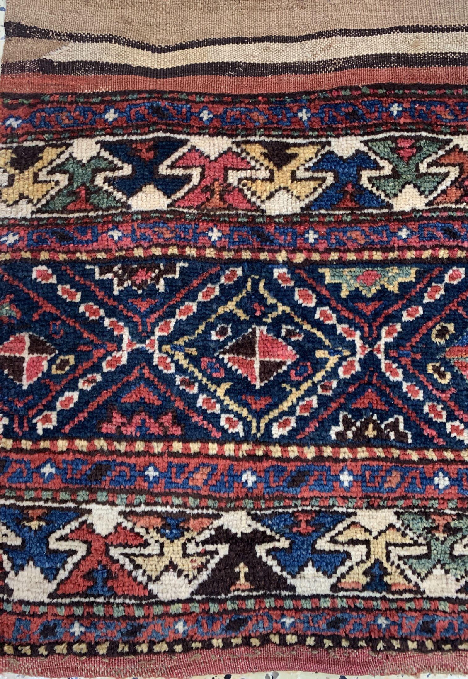 Detail a: Shahsawan Mafraschteil antik, Persien, um 1900, Wolle auf Wolle, ca. 110 x 65 cm, EHZ: 2