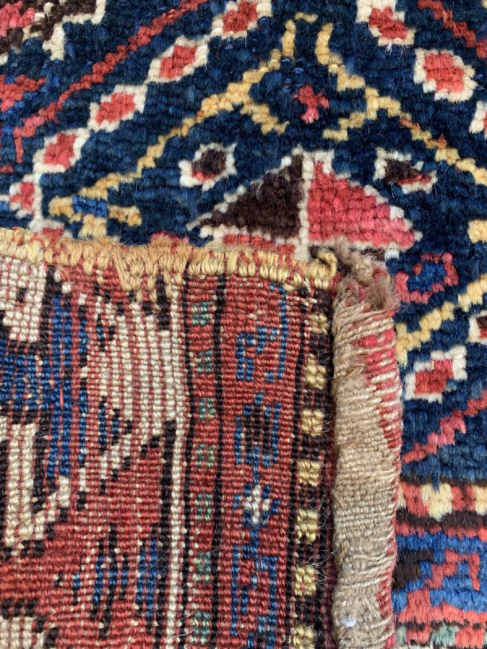 Detail c: Shahsawan Mafraschteil antik, Persien, um 1900, Wolle auf Wolle, ca. 110 x 65 cm, EHZ: 2