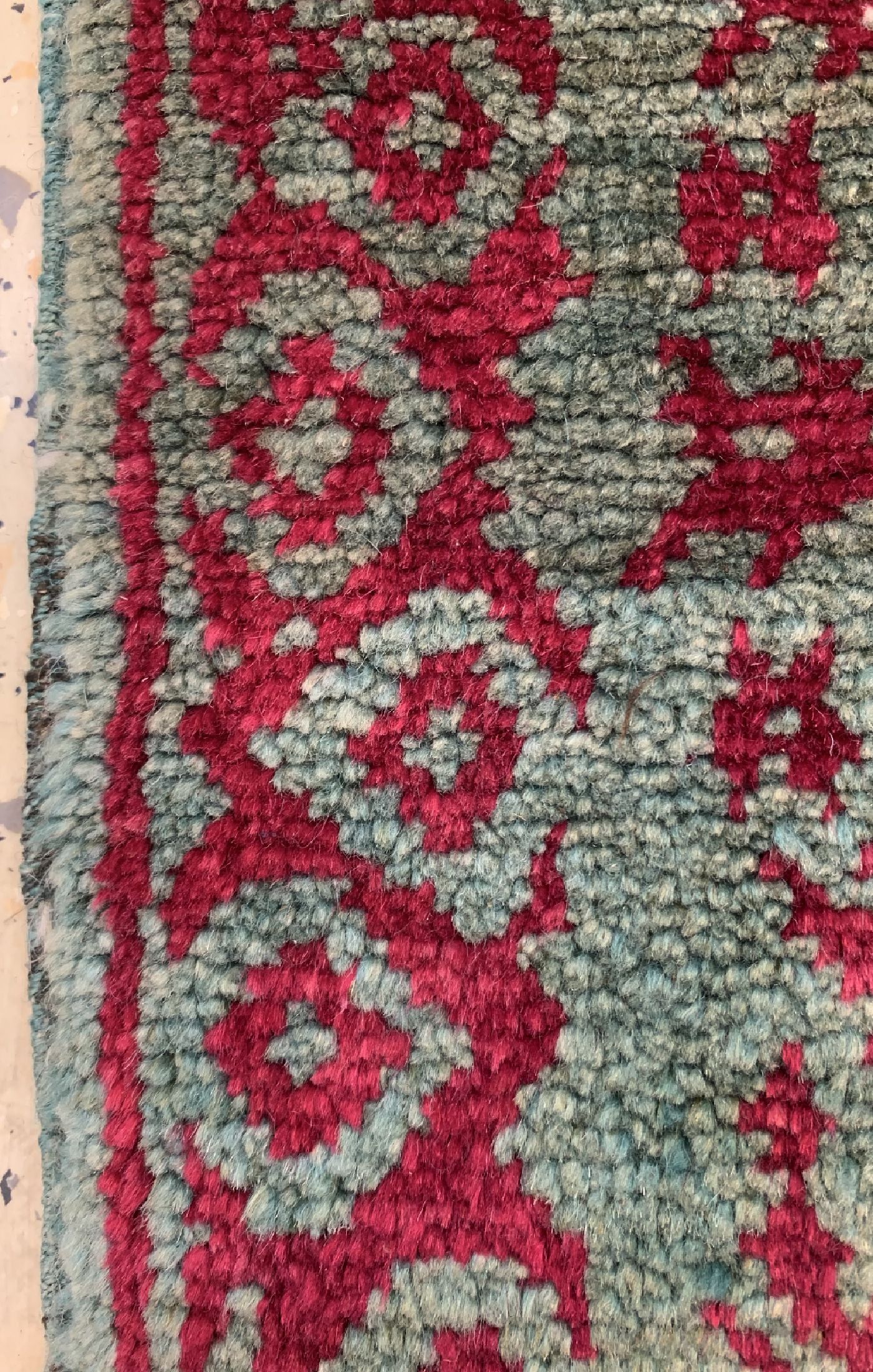 Detail c: Uschak Yastik antik, Türkei, um 1900, Wolleauf Wolle, ca. 87 x 56 cm, EHZ: 1-2