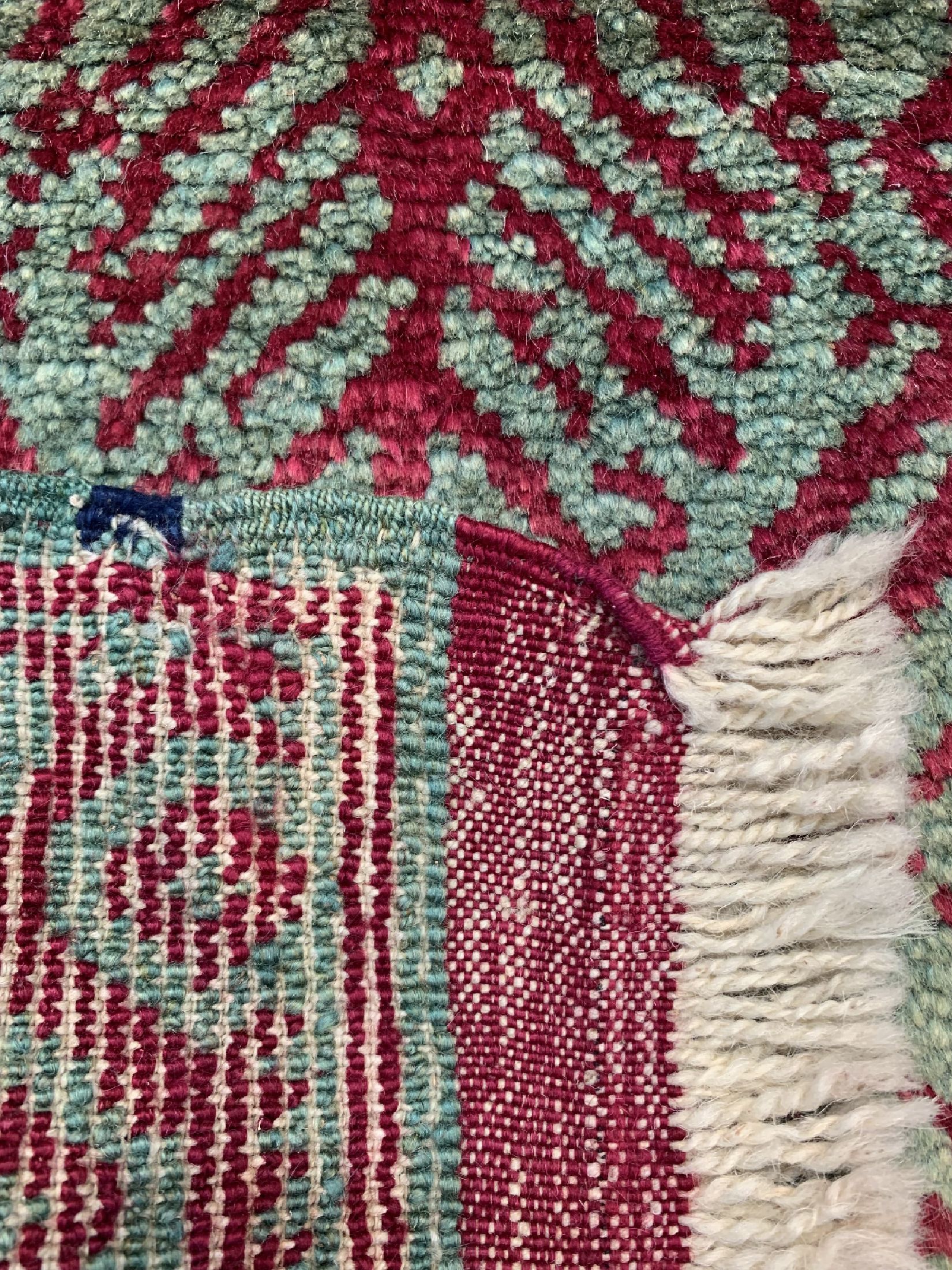 Detail d: Uschak Yastik antik, Türkei, um 1900, Wolleauf Wolle, ca. 87 x 56 cm, EHZ: 1-2