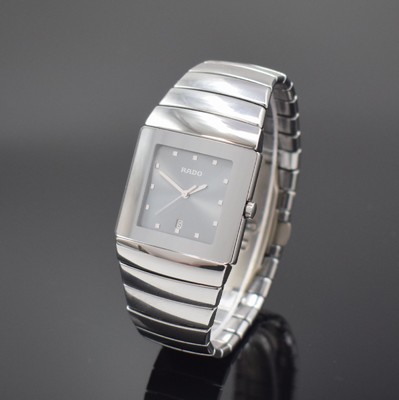 RADO Diastar Herrenarmbanduhr, Schweiz um 2000, quarz, Ref. 152.0432.3, Keramikgeh., Boden 4-fach verschr., Keramik-Gliederband m. dopp. Faltschl., ...