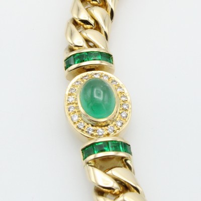 26659900b - Armband mit Smaragden und Brillanten