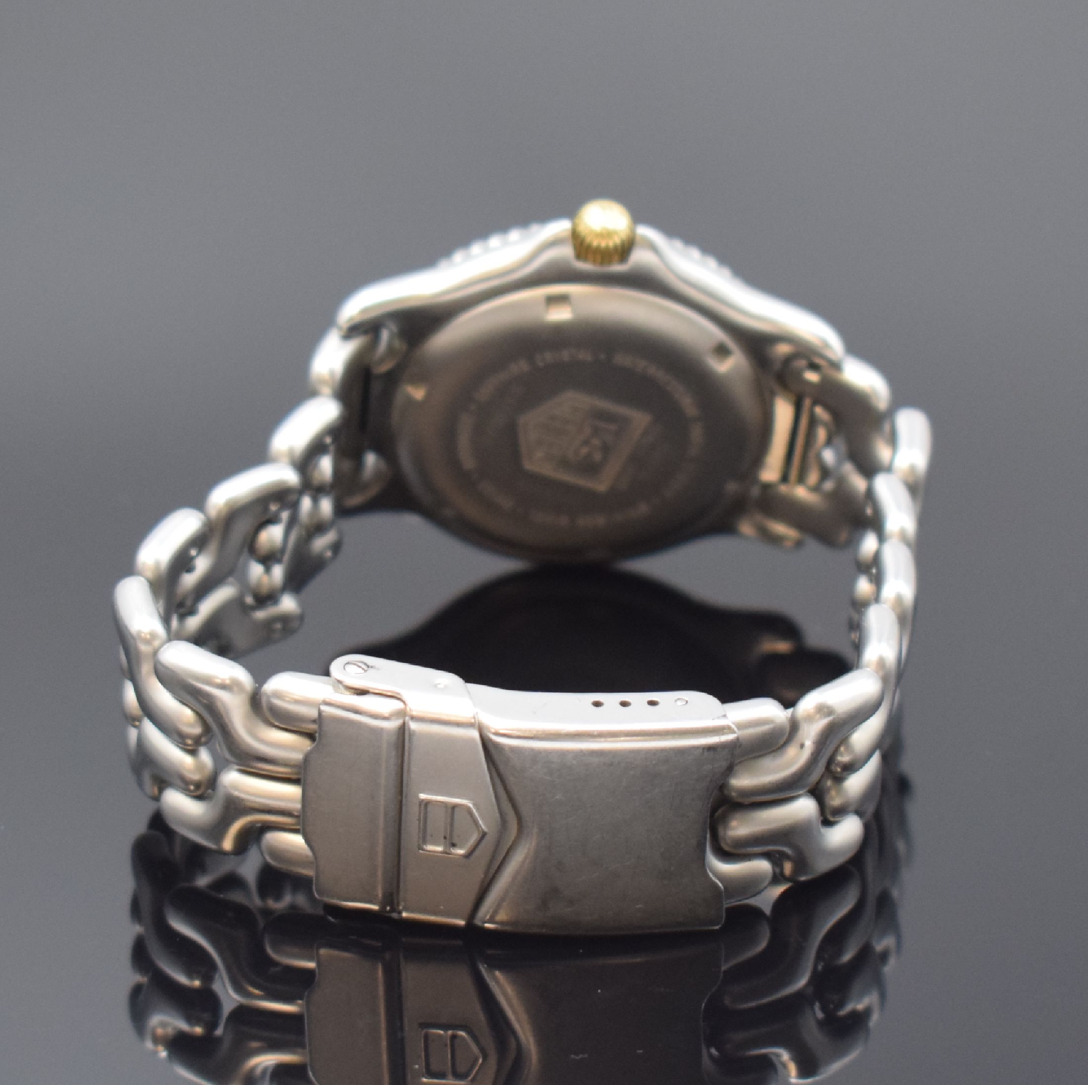 Detail b: TAG HEUER Armbanduhr Referenz S 87.006 E in Stahl/Gold, Schweiz um 1995, Automatik, orig. Stahlband m. Faltschl., Boden u. Krone verschr., Lünette ...