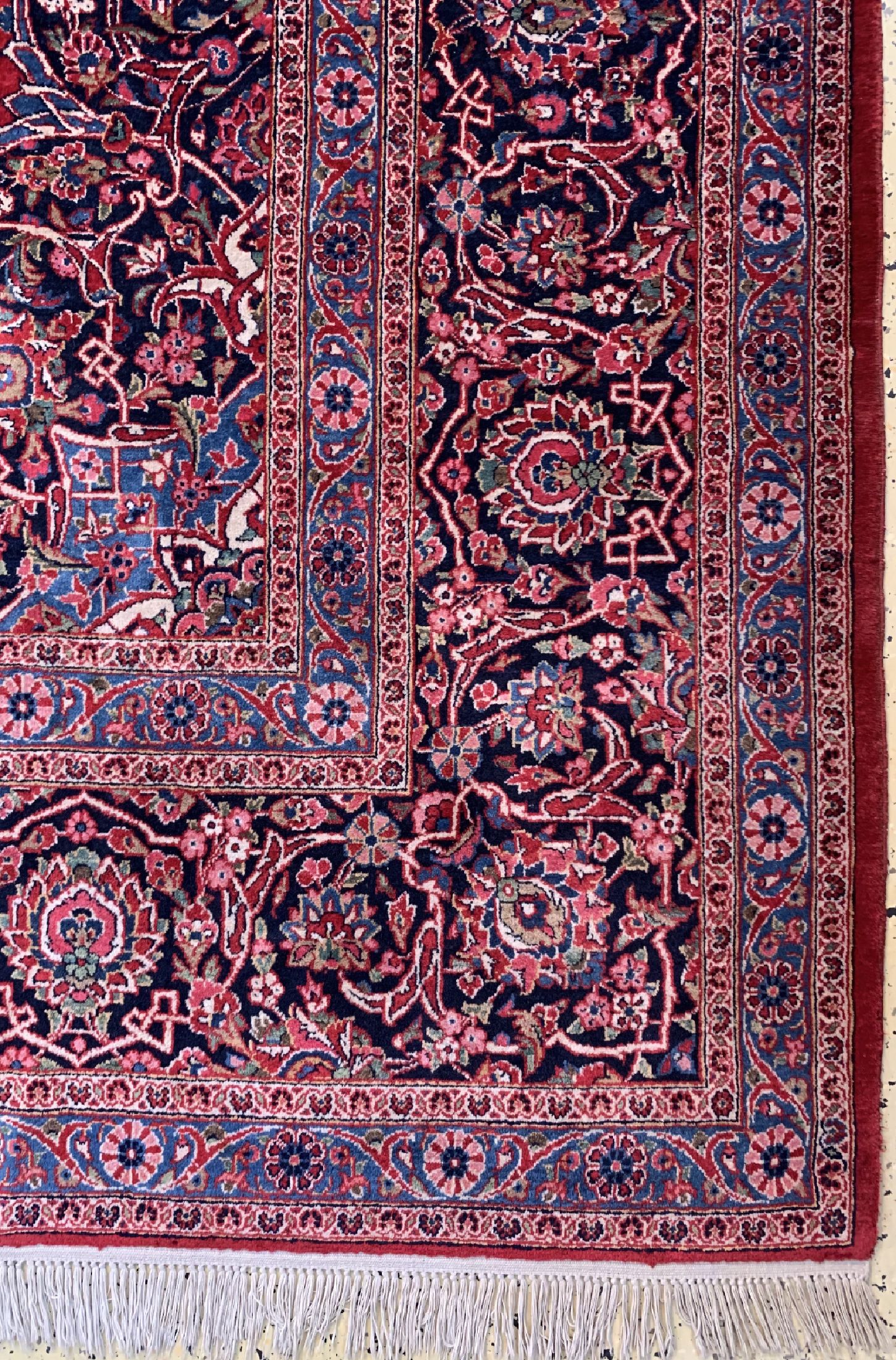 Detail a: Keschan Kork alt, Persien, um 1950, Korkwolle auf Baumwolle, ca. 414 x 300 cm, EHZ: 2