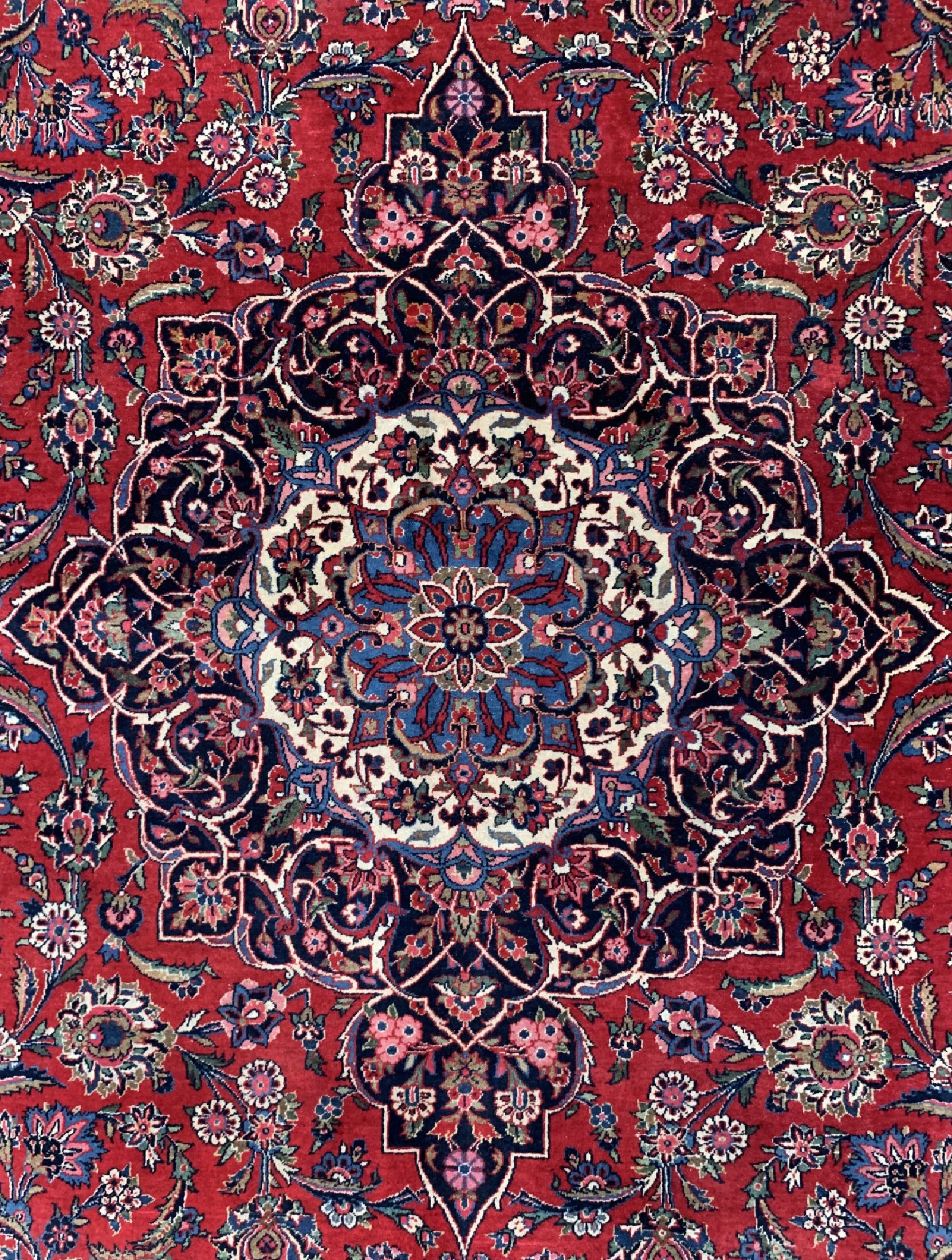 Detail c: Keschan Kork alt, Persien, um 1950, Korkwolle auf Baumwolle, ca. 414 x 300 cm, EHZ: 2