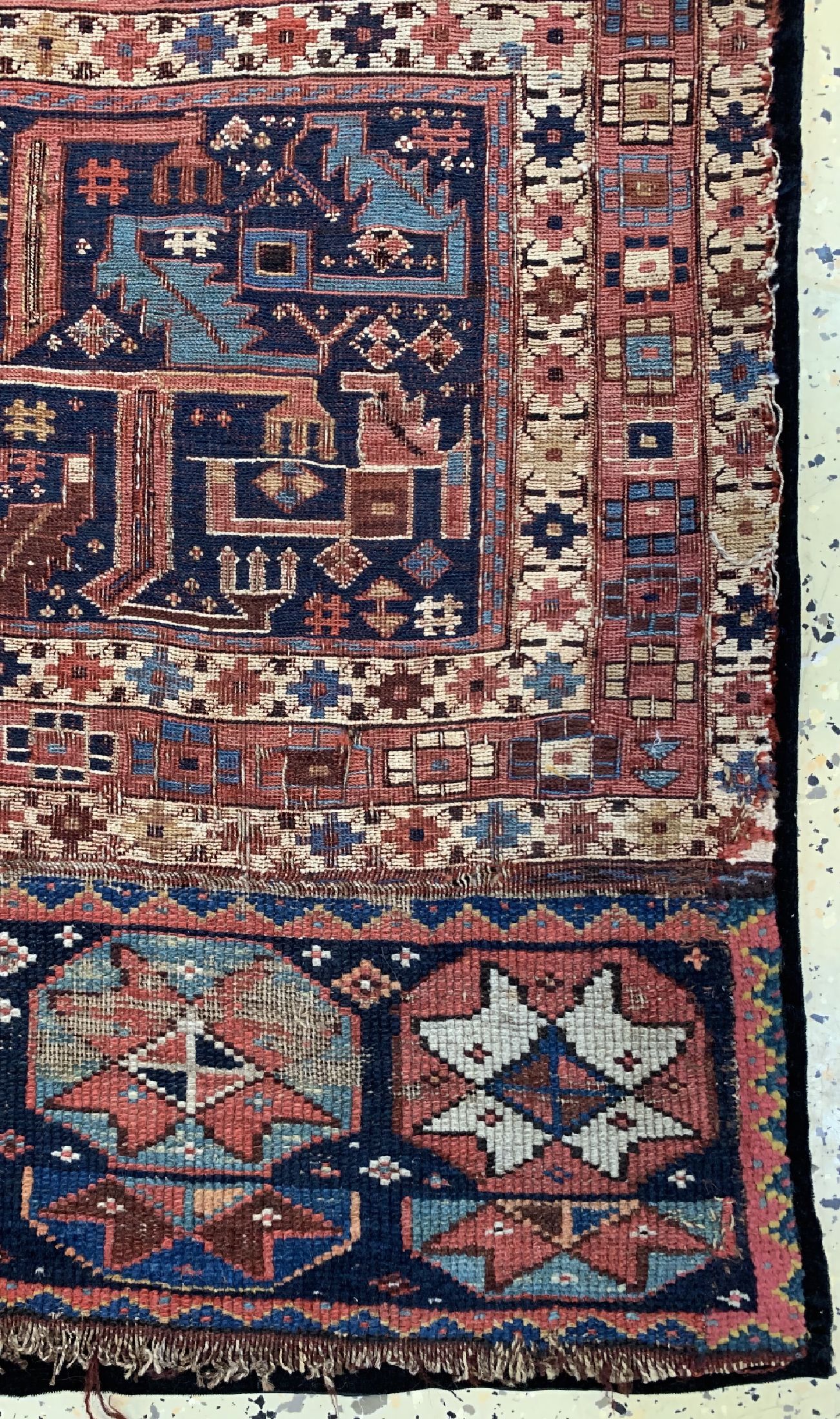 Detail a: Shahsawan Taschenfront antik, Persien, 19.Jhd, Wolle auf Wolle, ca. 85 x 105 cm, EHZ:4