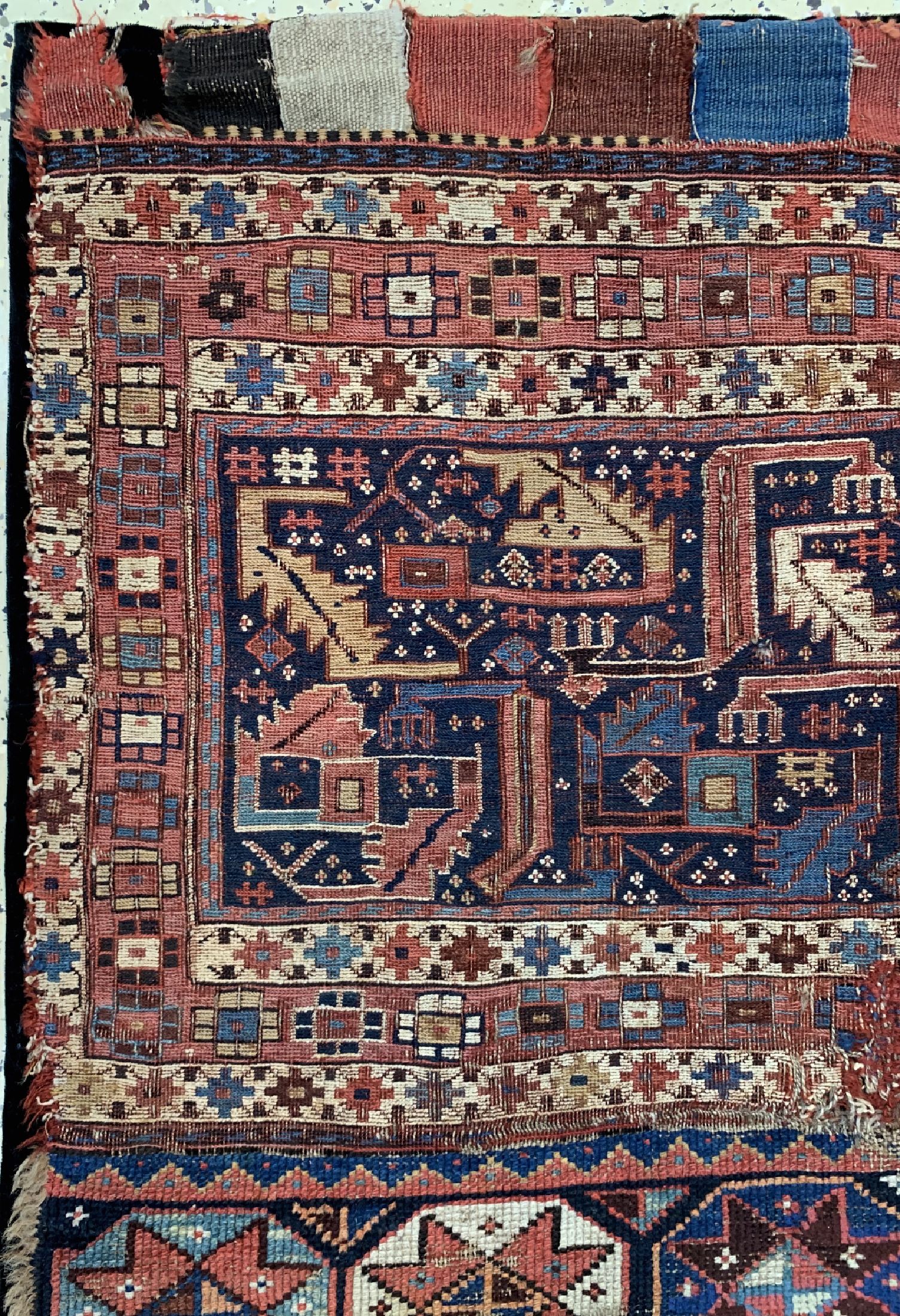 Detail c: Shahsawan Taschenfront antik, Persien, 19.Jhd, Wolle auf Wolle, ca. 85 x 105 cm, EHZ:4