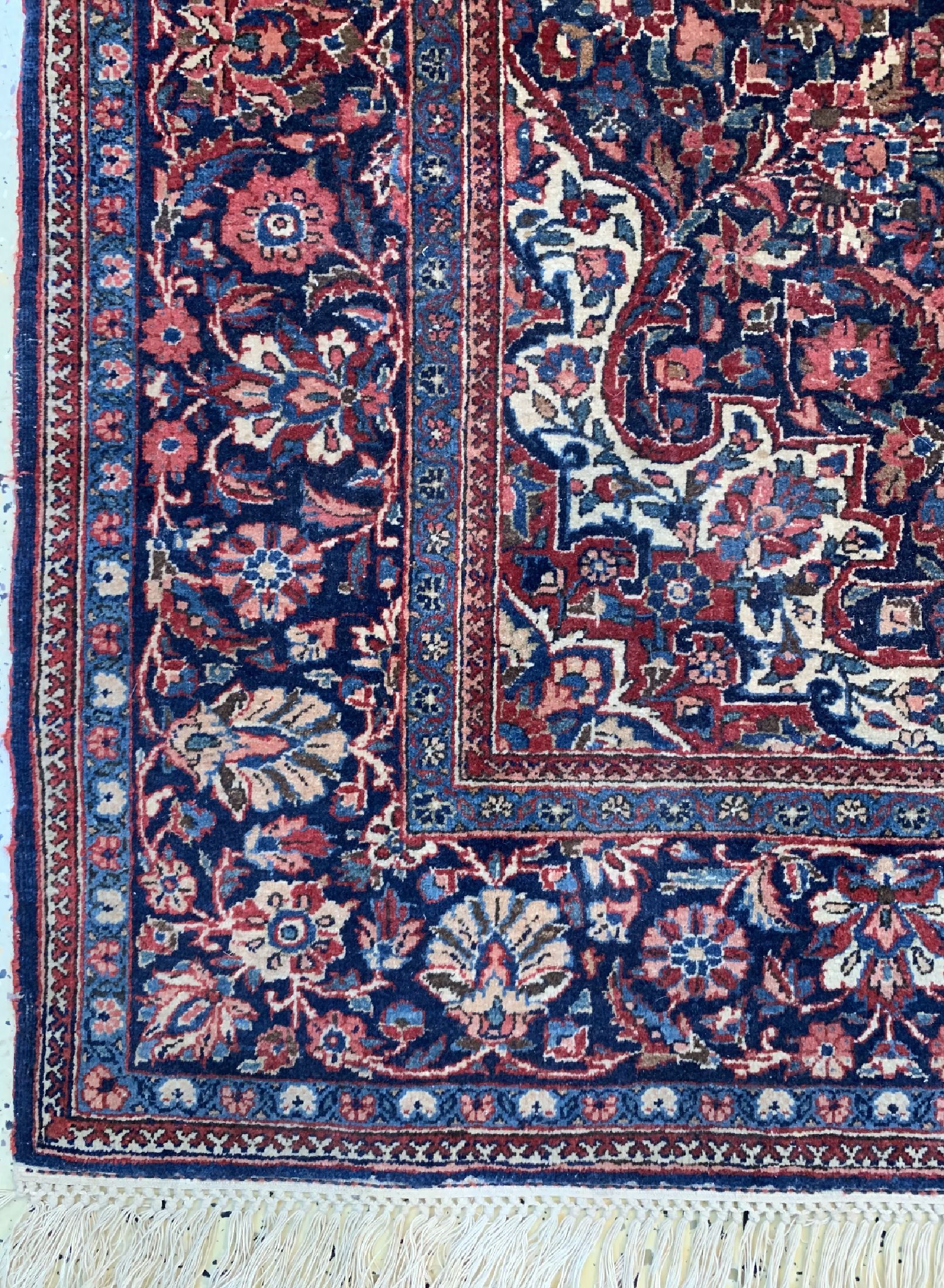 Detail a: Keschan Kork alt, Persien, um 1930, Korkwolle auf Baumwolle, ca. 204 x 137 cm, EHZ: 3