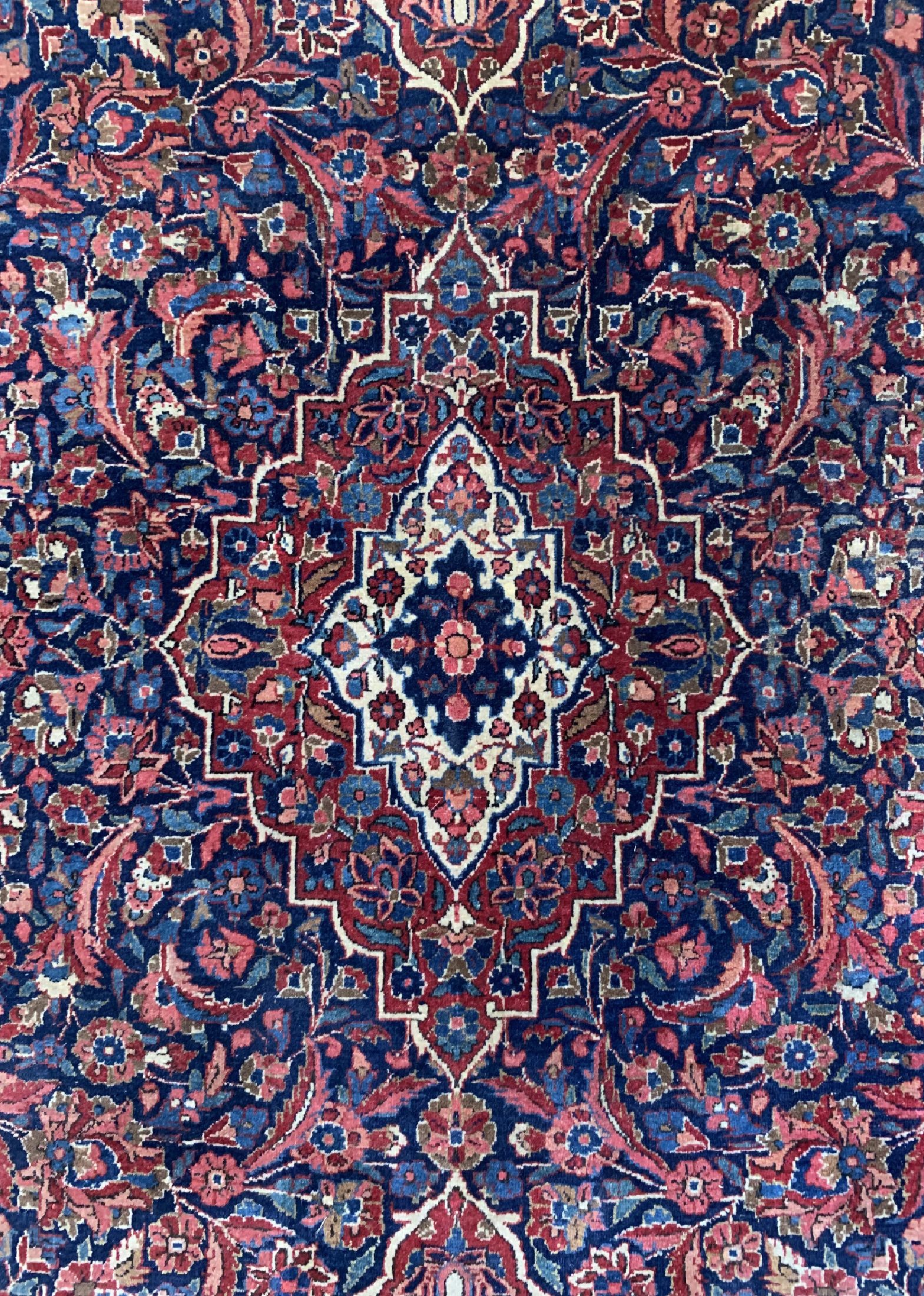 Detail c: Keschan Kork alt, Persien, um 1930, Korkwolle auf Baumwolle, ca. 204 x 137 cm, EHZ: 3