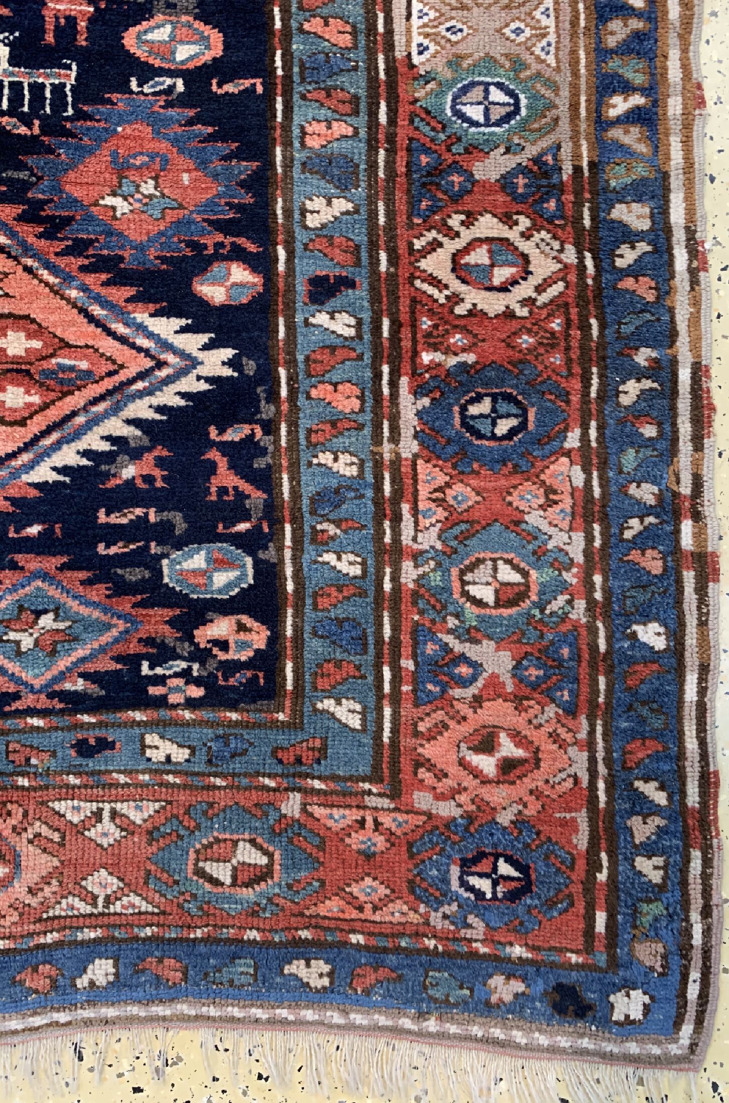 Detail a: Karabagh alt, Kaukasus, um 1920, Wolle auf Wolle, ca. 270 x 156 cm, EHZ: 3