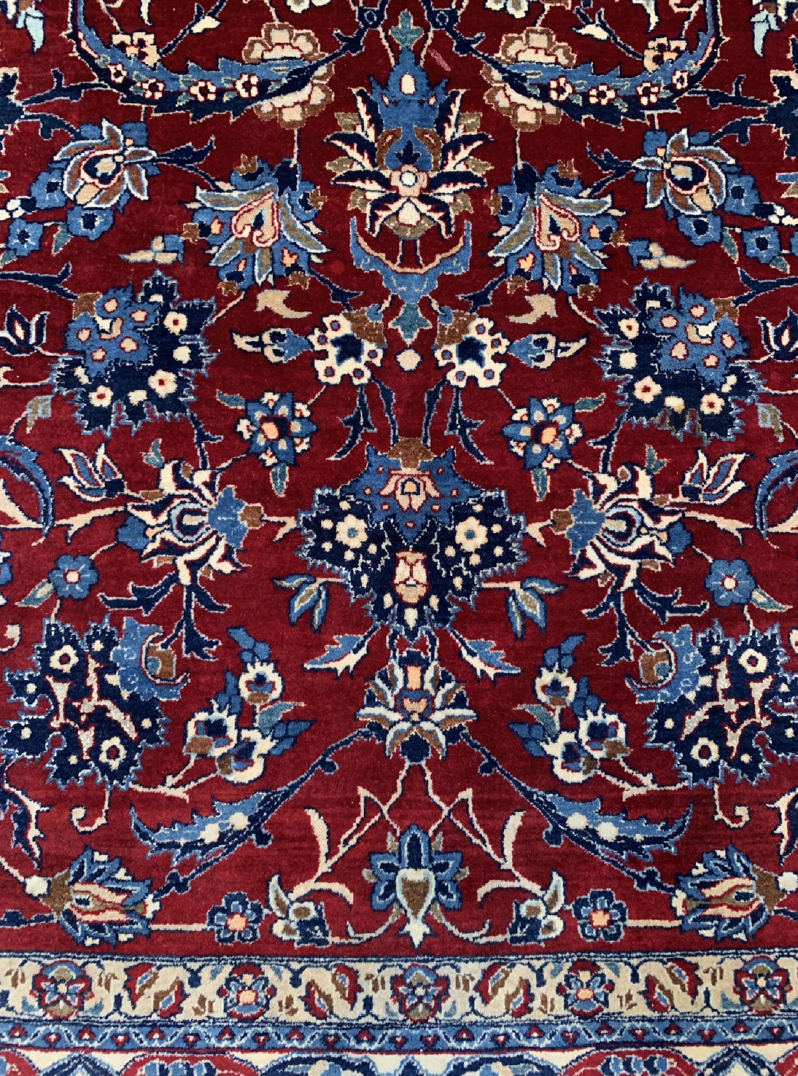 Detail b: Esfahan fein alt, Persien, um 1920, Korkwolle auf Baumwolle, ca. 227 x 150 cm, EHZ: 2