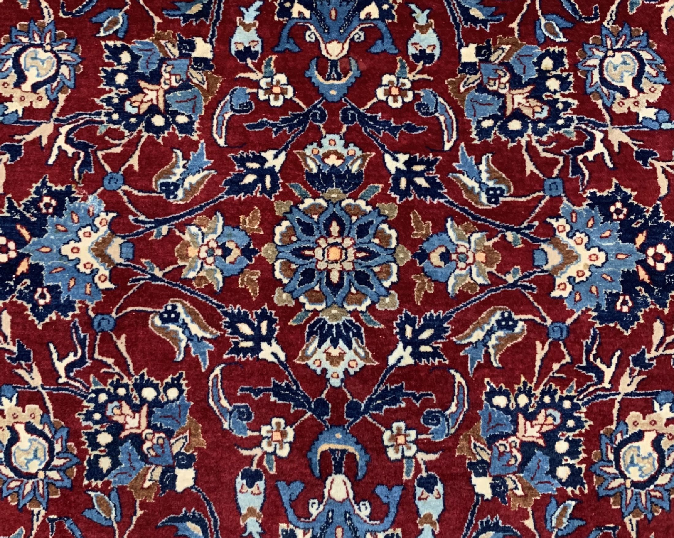 Detail c: Esfahan fein alt, Persien, um 1920, Korkwolle auf Baumwolle, ca. 227 x 150 cm, EHZ: 2