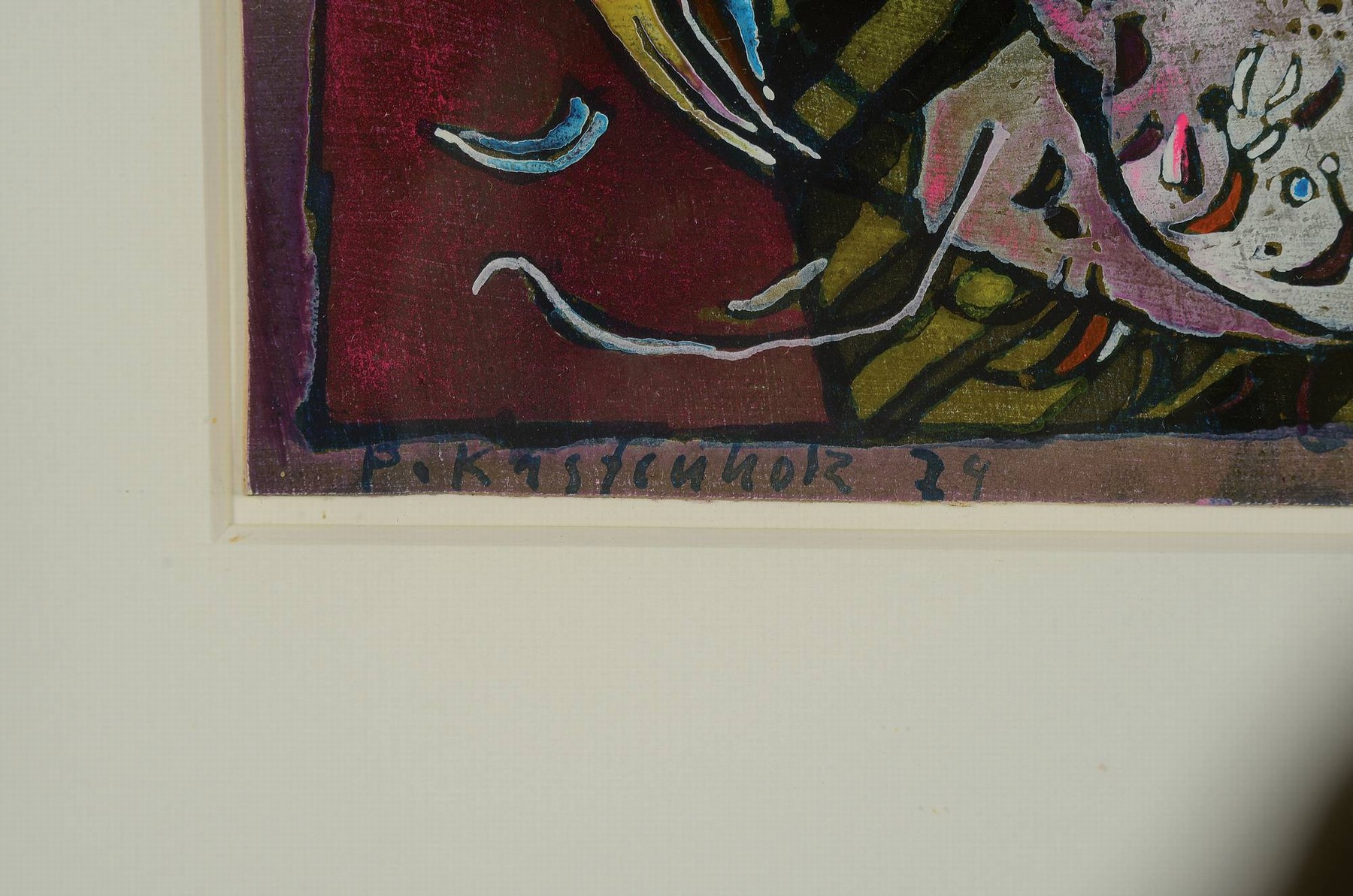 Detail e: Bernd Kastenholz, geb. 1949 Speyer, Studium an der Akademie Stuttgart, hier zwei Aquarelle und zwei Grafiken, Aquarelle: a. Frauenakt, "Im ...