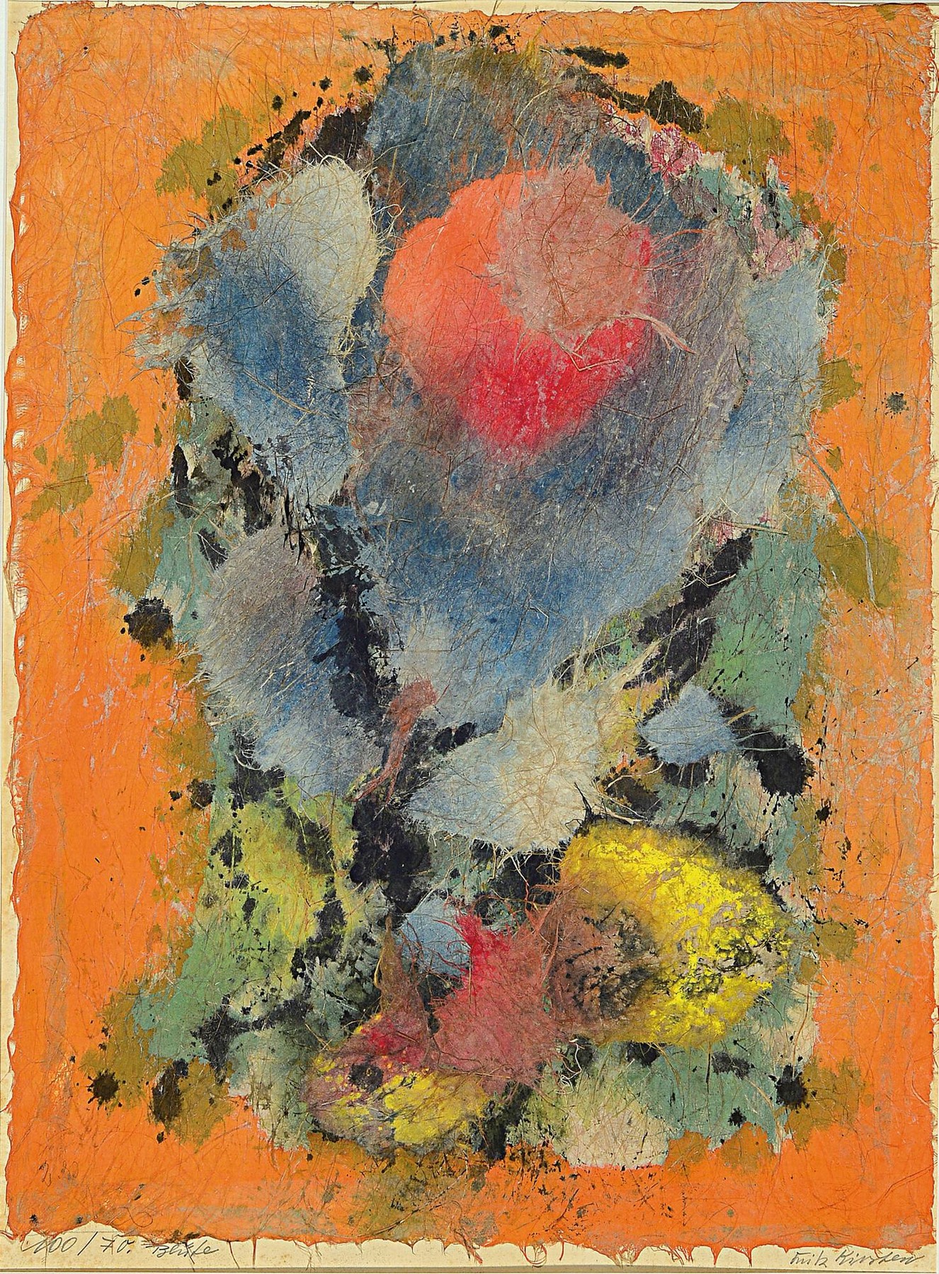Detail f: Bernd Kastenholz, geb. 1949 Speyer, Studium an der Akademie Stuttgart, hier zwei Aquarelle und zwei Grafiken, Aquarelle: a. Frauenakt, "Im ...