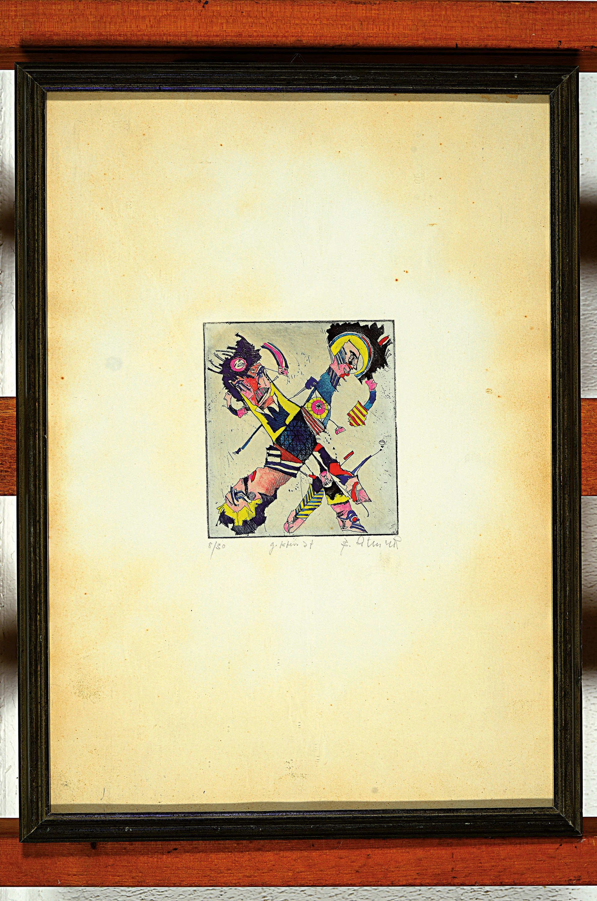 Detail k: Bernd Kastenholz, geb. 1949 Speyer, Studium an der Akademie Stuttgart, hier zwei Aquarelle und zwei Grafiken, Aquarelle: a. Frauenakt, "Im ...