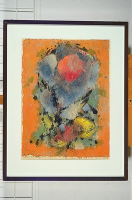 26660965q - Bernd Kastenholz, born 1949 Speyer, studied atthe Stuttgart Academy, here two watercolors and two graphics, watercolors: a. Female nude,#"In the bodice#", hand-signed and dated 03, titled, approx. 22 x 14.5 cm, under glass (cracked), frame, b. Head feather, mixed media, signed and dated 24, titled, approx. 22.5 x 20 cm, under glass, frame, graphics: a.Color etching, #"Libra#", num. 155/160, hand- signed and dated 91, approx. 18.5 x 15 cm, b. Color etching #"crossed#", hand-signed, numbered. 8/30, browned, foxed, approx. 11 x 10 cm, also under glass, frame