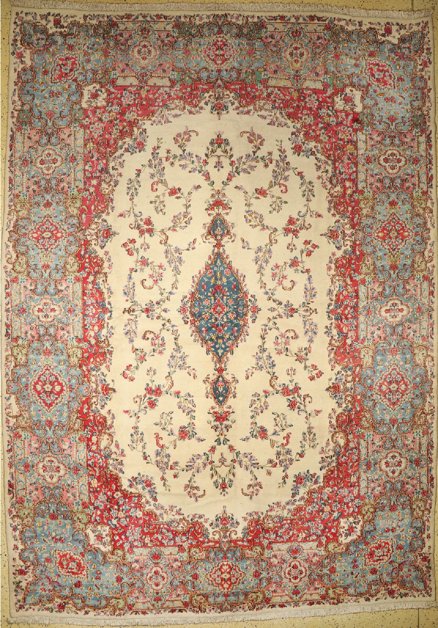 Kerman Lawar, Persien, um 1950, Wolle auf Baumwolle, ca. 422 x 298 cm, EHZ: 2