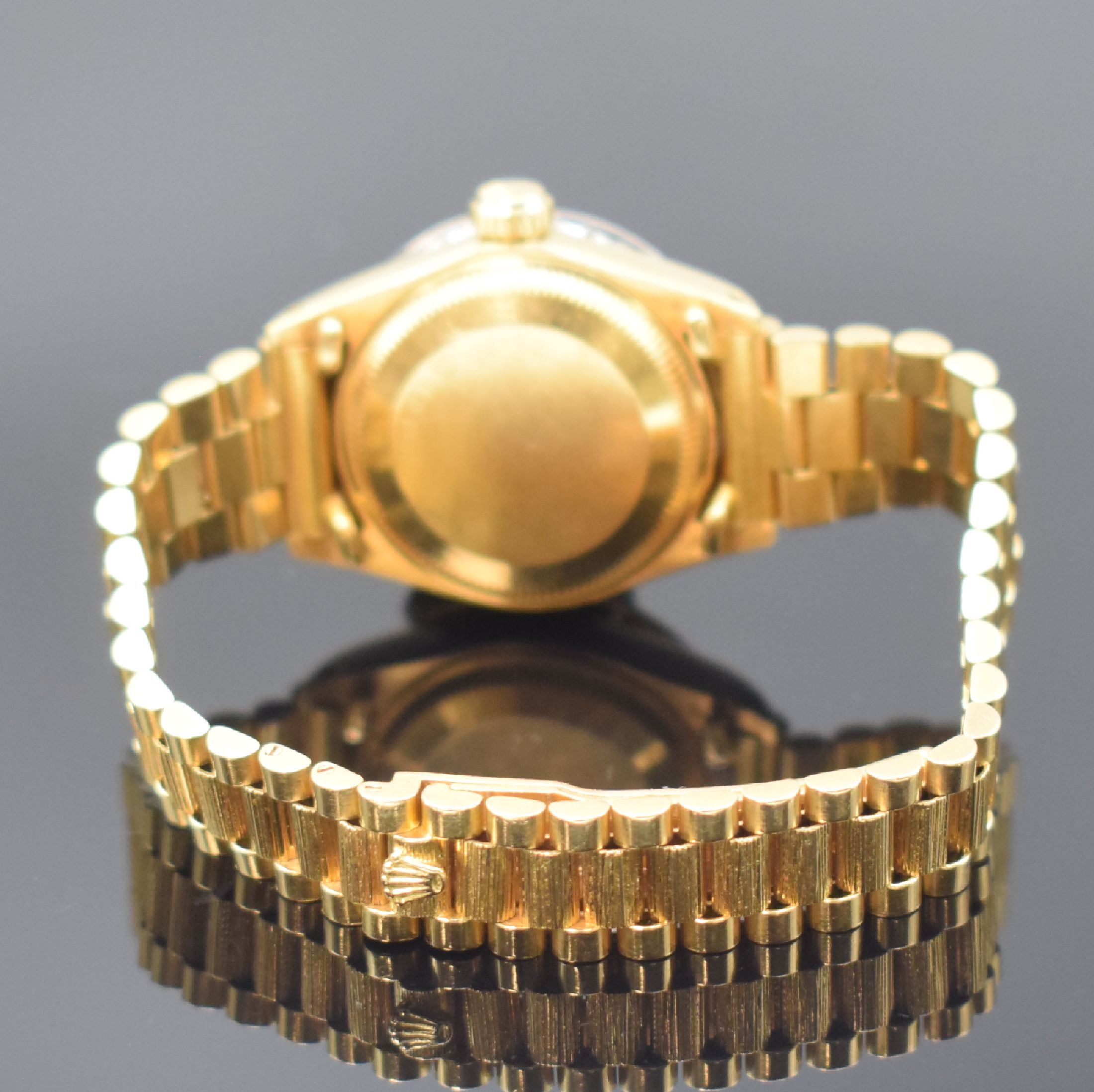 Detail b: ROLEX Damenarmbanduhr Oyster Perpetual Datejust Referenz 6927, Schweiz um 1979, Automatik, Chronometer der Superlative in GG 750/000 inkl. ...