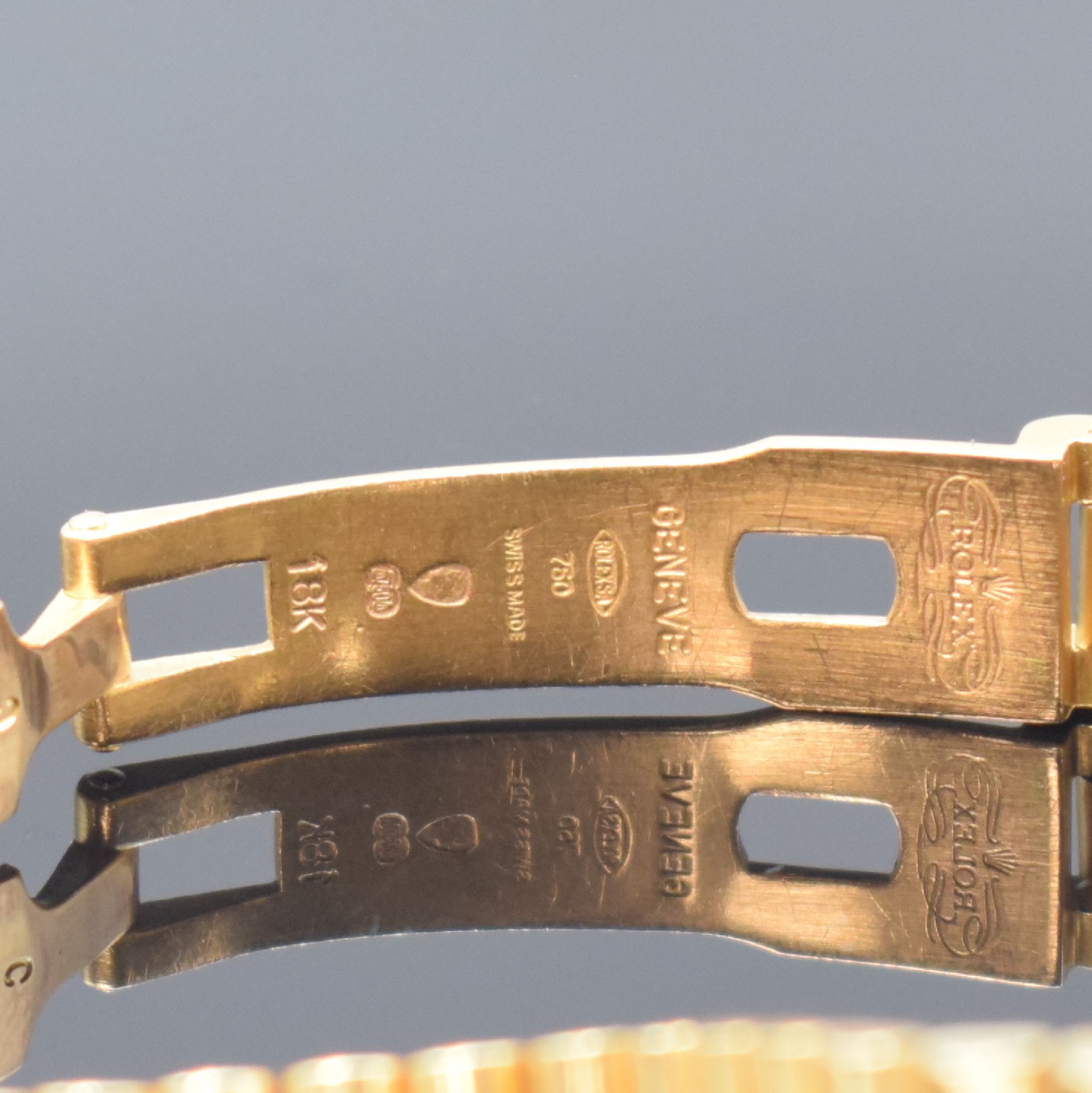 Detail c: ROLEX Damenarmbanduhr Oyster Perpetual Datejust Referenz 6927, Schweiz um 1979, Automatik, Chronometer der Superlative in GG 750/000 inkl. ...