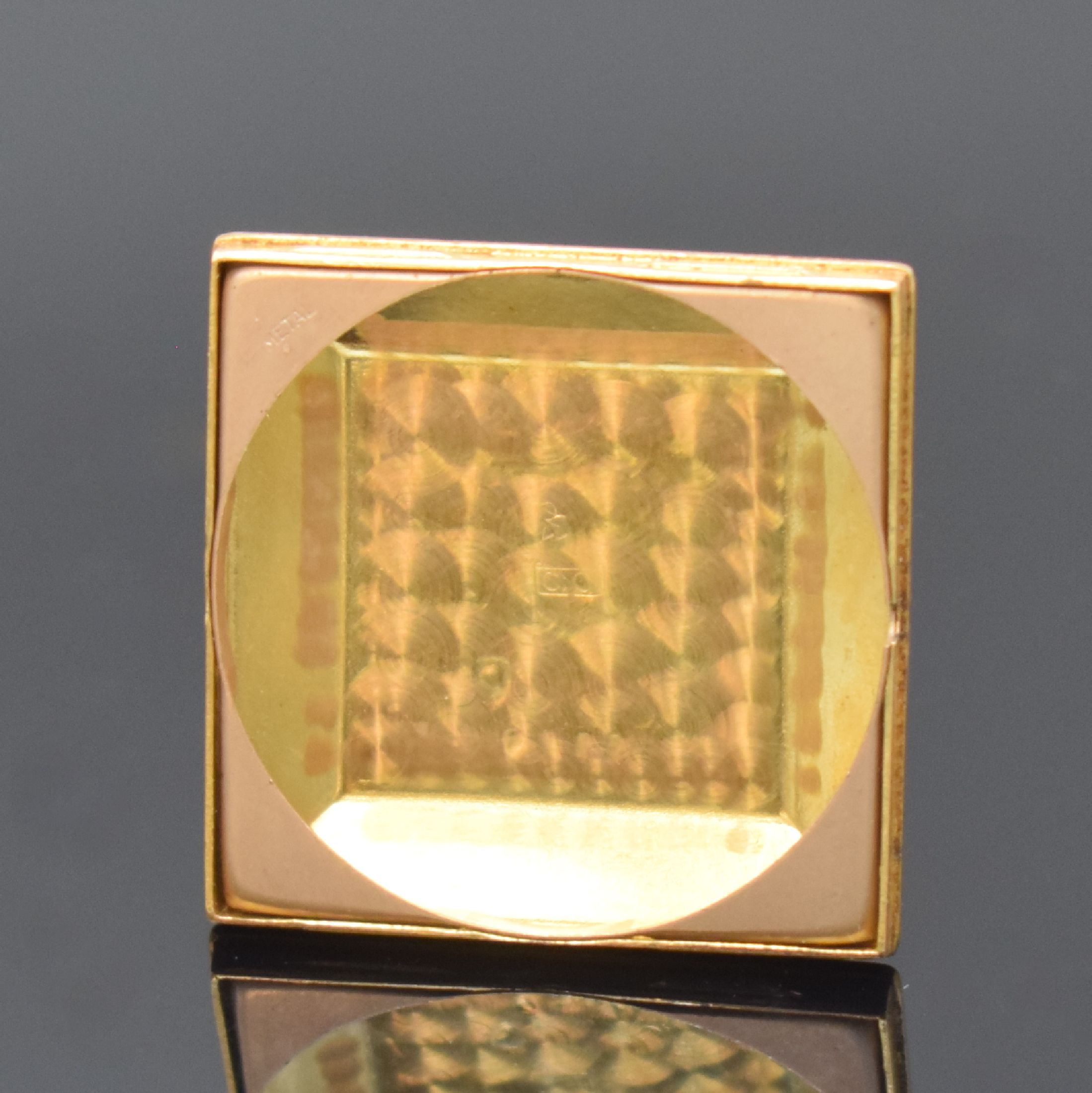Detail f: GIGANDET Armbanduhr in GG 750/000, Schweiz um 1968, Automatik, 2-teil. Gehäuse, Boden aufgedr., silb. Zifferbl. m. aufges. Std.- Ind., gold. Zeiger, ...