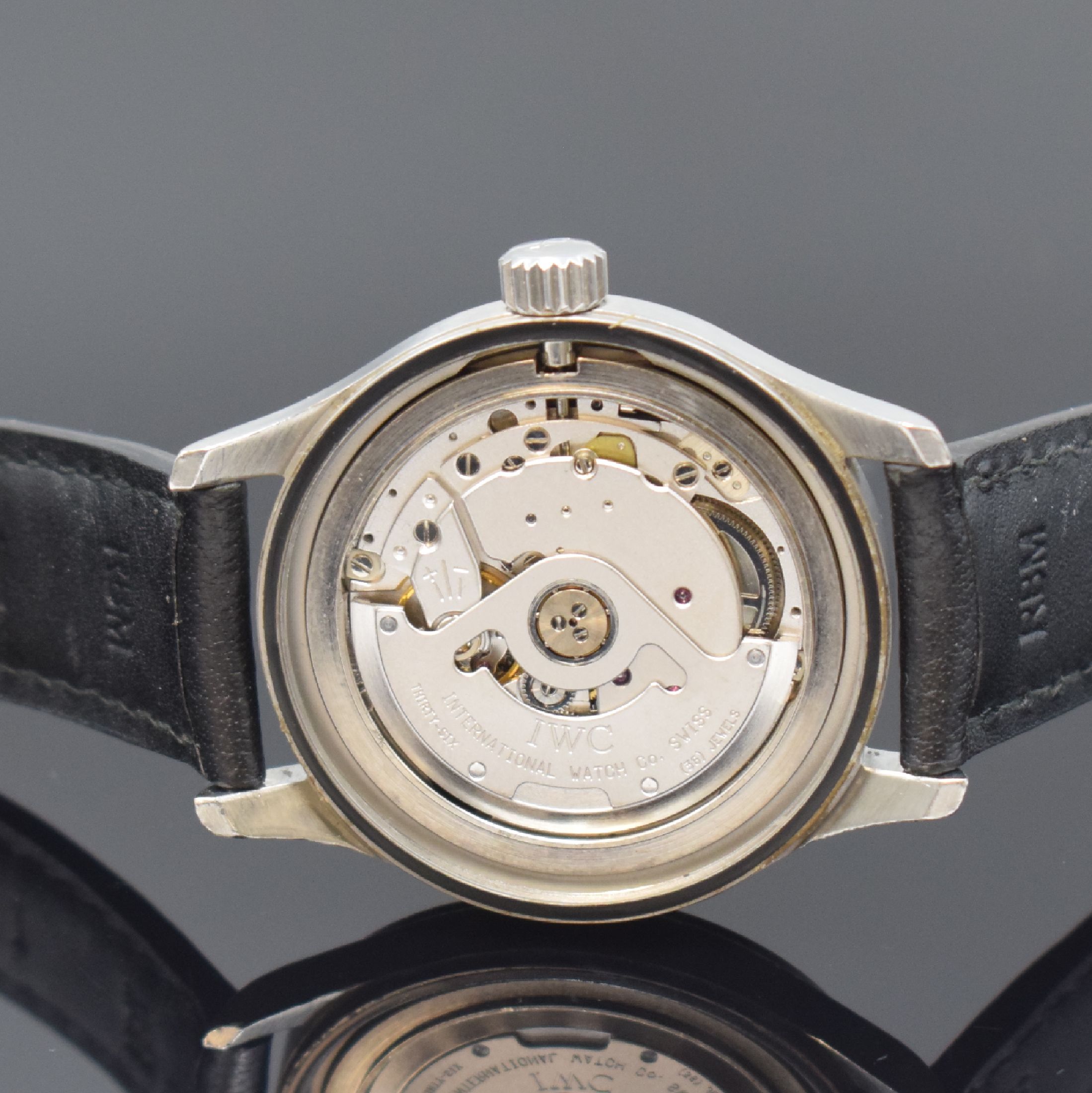Detail f: IWC Herrenarmbanduhr Mark XII "Die Fliegeruhr" Referenz 3241 Schweiz um 1995, Automatik, 2-teil. Edelstahlgeh., Boden und Krone verschr., ...