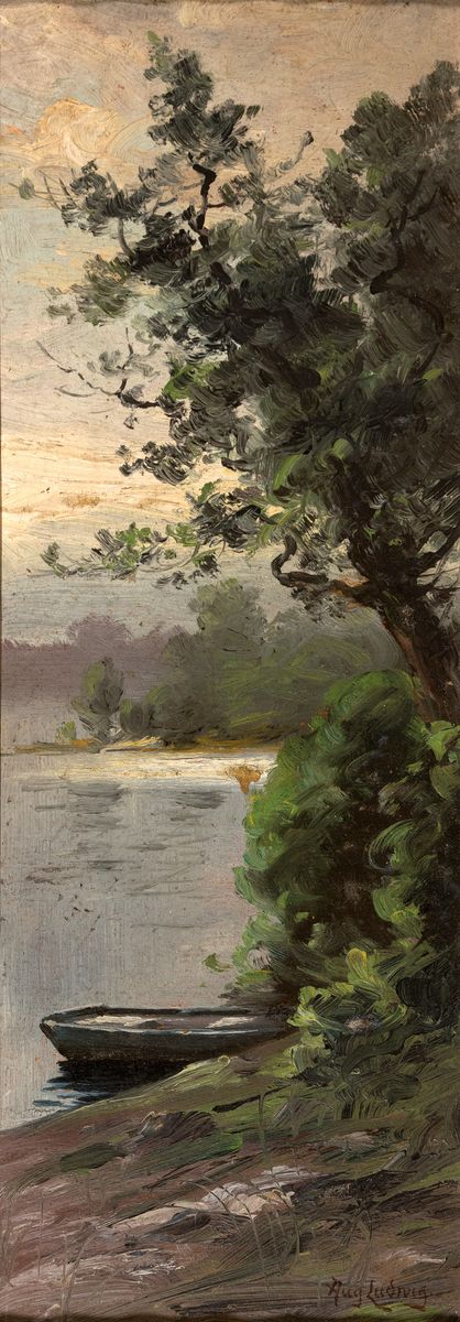 Auguste Ludwig, 1834 Grädenthal-1909 Berlin, Studium in Weimar und Dresden, später in Düsseldorf, stellte von 1862 bis 1901 stetig aus, 1871 ...